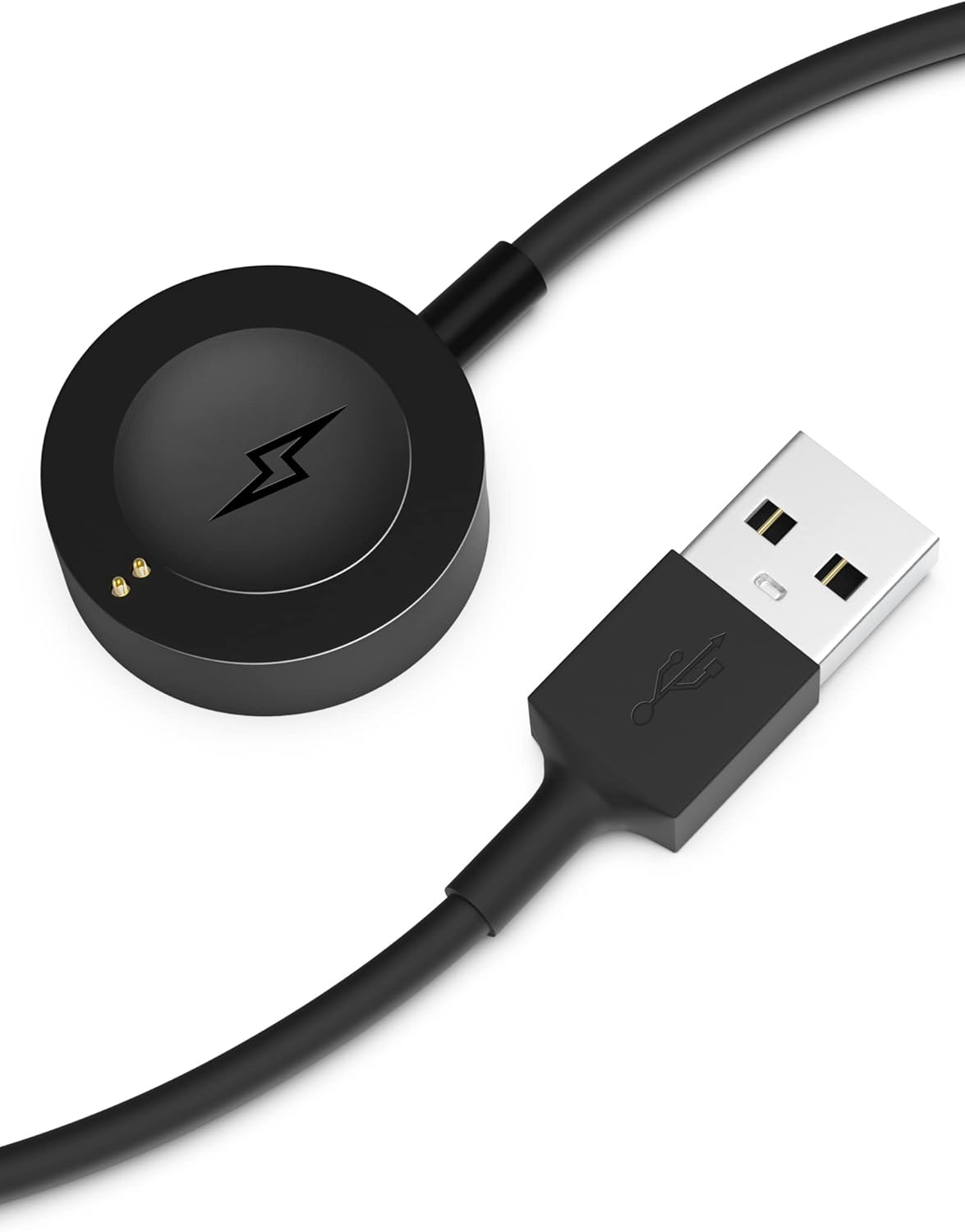 Bicmice Charger for Fossil Gen 6 Gen 5 Gen 5E Gen 4 Charging Station, Smartwatch Charging Cable Compatible with Michael Kors Runway/Skagen Falster 2/Misfit Vapor 2/Diesel Guard 2.5.3 Ft/100 Cm USB Cable (Black)