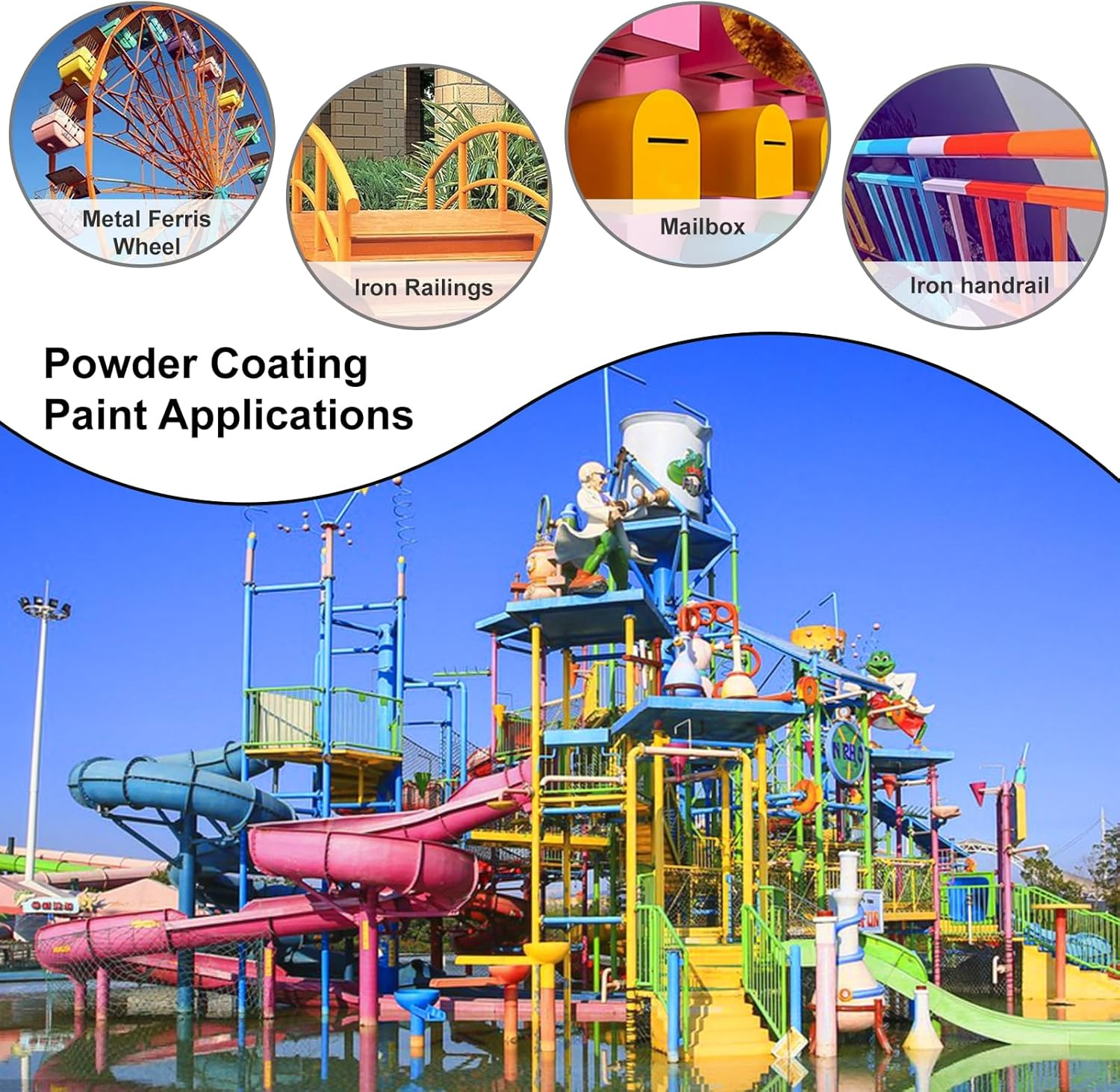 Coating Powder for Metal Surfaces | Car Paint, Building Materials | Steel Structures, Factories, Playgrounds, Gardens (Red, 4 Oz) image number 5