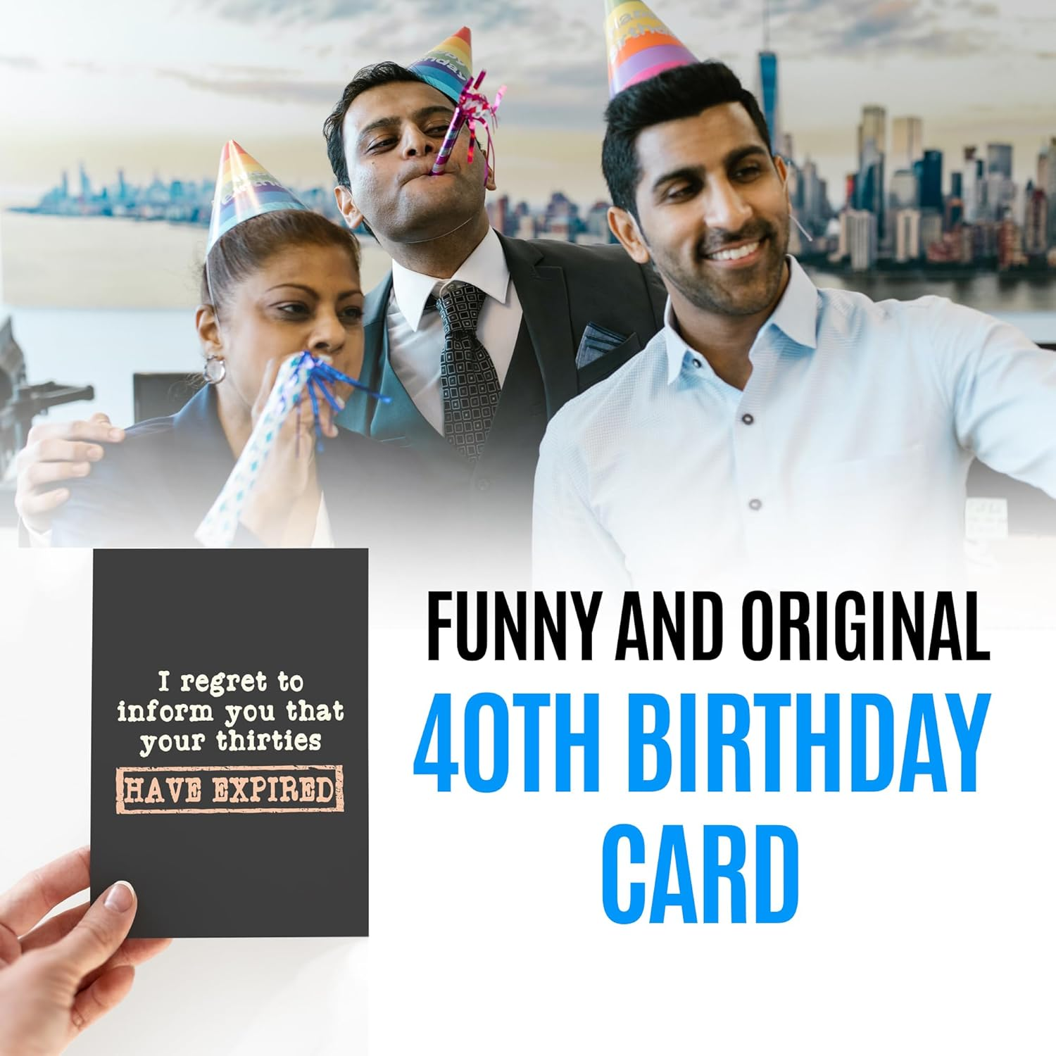 Funny 40Th Birthday Card for Men or Women with Envelope | Joke Card for Someone Who Is Turning 40 Years Old | Original and Unique Present Idea for Him or Her, Family, Friends or a Co-Worker. image number 3