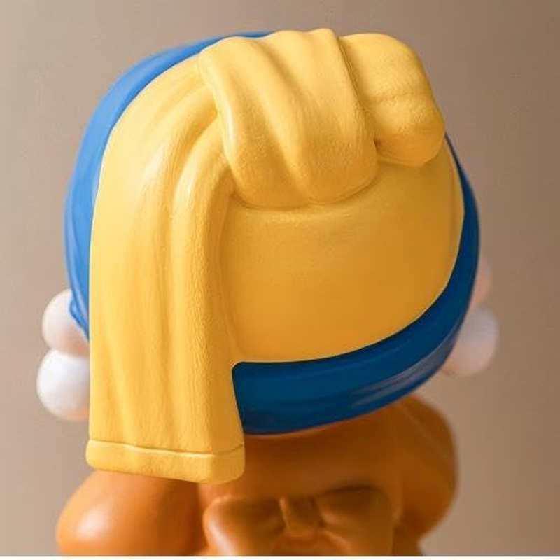 Pearl Girl Statue（Drink）, Wall Art Rack Decoration, Featuring the Famous Painting Pearl Girl Statue, Abstractly Handmade Collectible, Desk, Bookshelf, Coffee Table, Living Room, Bedroom Decoration image number 1