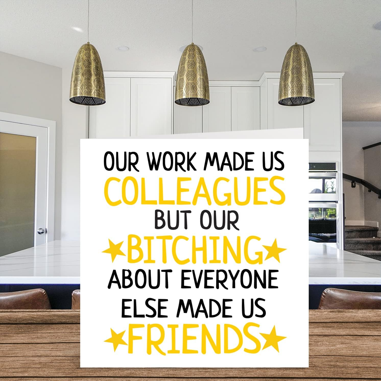 Leaving Gifts for Colleagues Women Men - Chance Colleagues B*Tching Friends - Sorry Your Leaving Good Luck in Your New Job Card, 145Mm X 145Mm Greeting Cards, Funny Leaving Gifts Congratulations Card image number 3