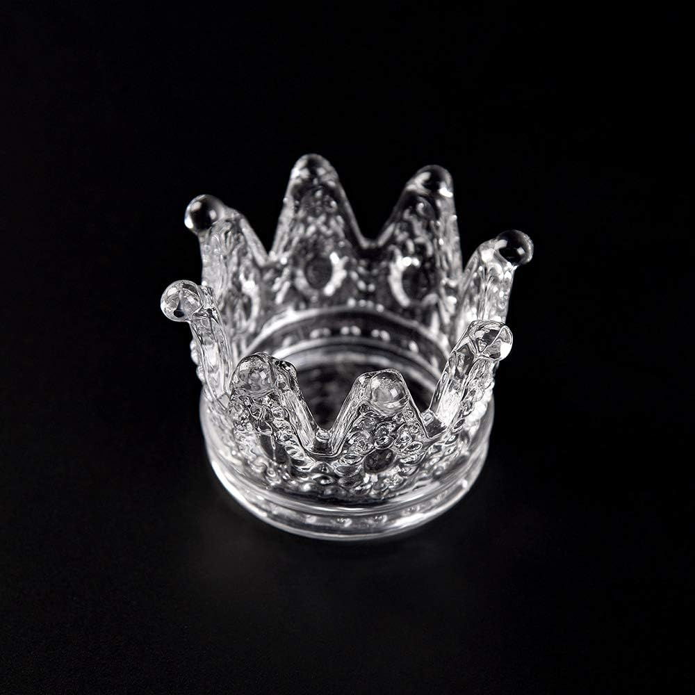Alexnailart Nail Art Dappen Glass Crystal Crown Pen Holder Brush Wash Cup Manicure Tool image number 4