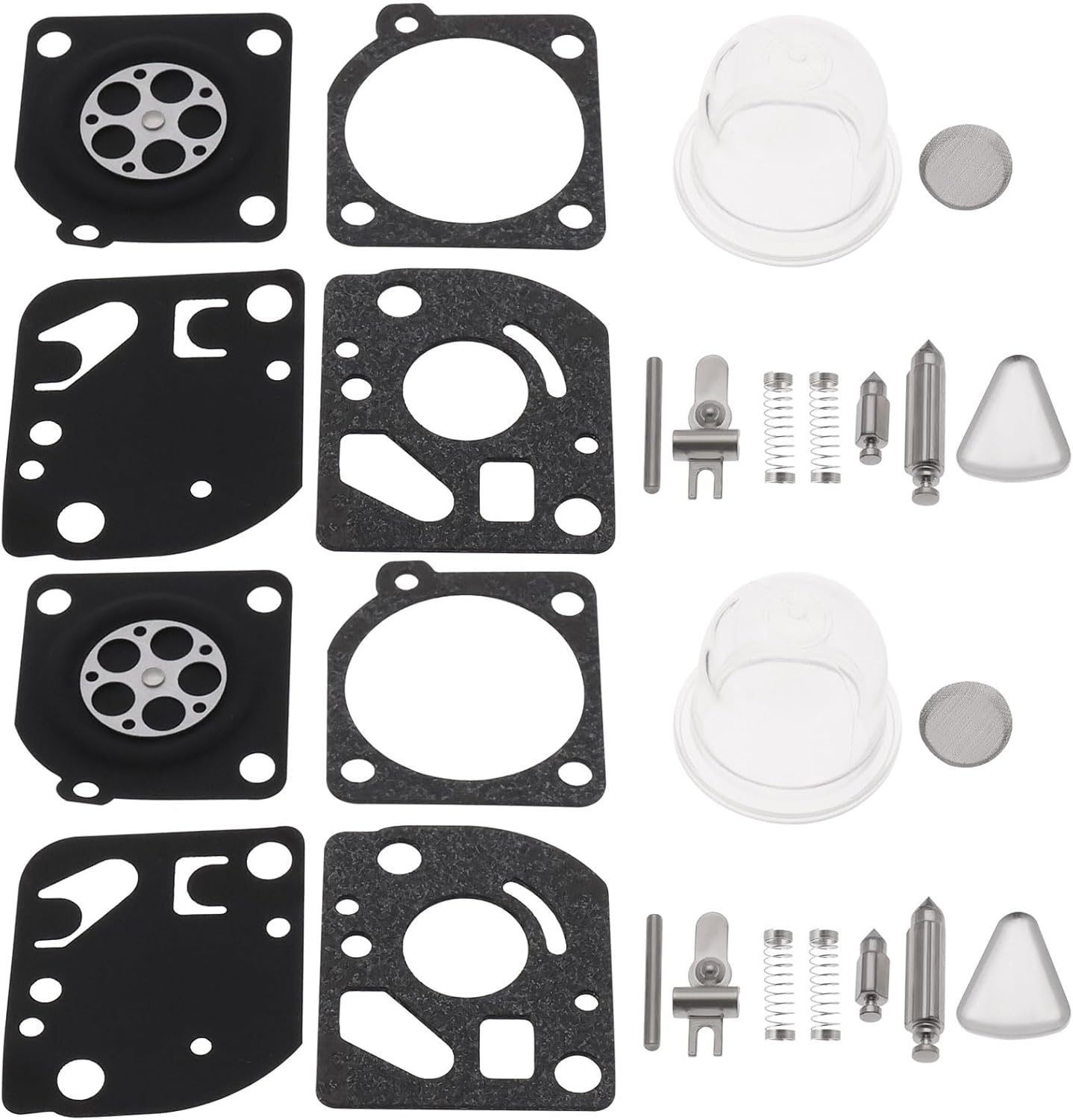 Emsea 2Set Trimmer Carburetor Diaphragm Repair Kit 545081848 Carburettor Gasket Kit 545130001 Compatible with Husqvarna 125R 128R 124C 128 CD LDX DJX 128LD 128RJ Trimmer image number 6
