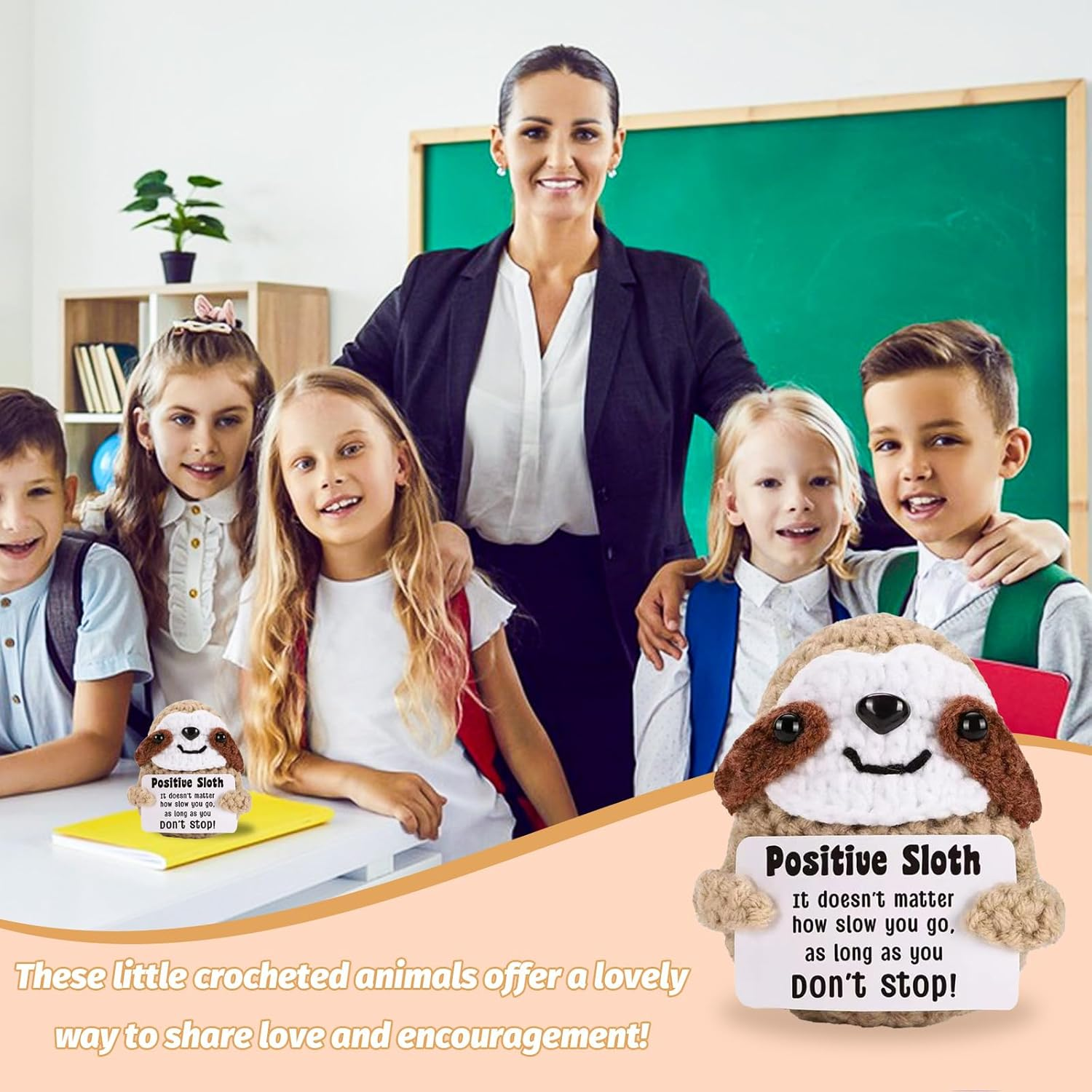 Dad Gifts for Birthday Fathers Day - Dad I Love You Slow Much, Funny Cool Handmade Knitted Crochet Sloth Present for Father Papa Easter Father'S Day Christmas from Daughter Son - Brown image number 6