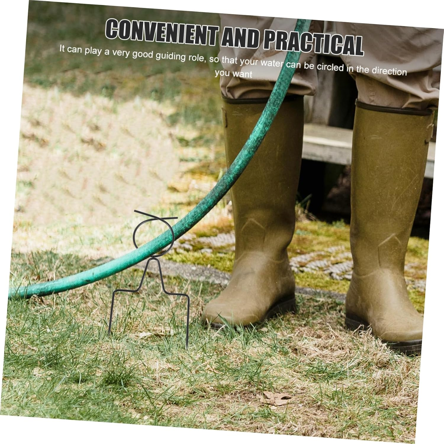 WHAMVOX 5Pcs Water Hose Guide Stake Lawn Garden Hose Holders Guide Spike in Gardening Supplies