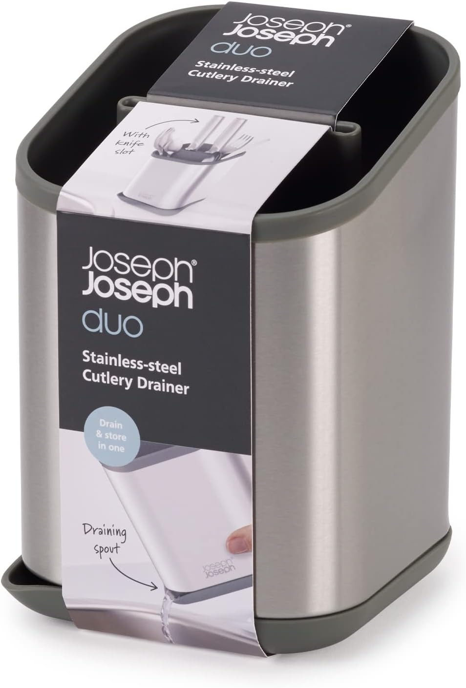 Joseph Joseph Duo Stainless-Steel Cutlery Drainer image number 4
