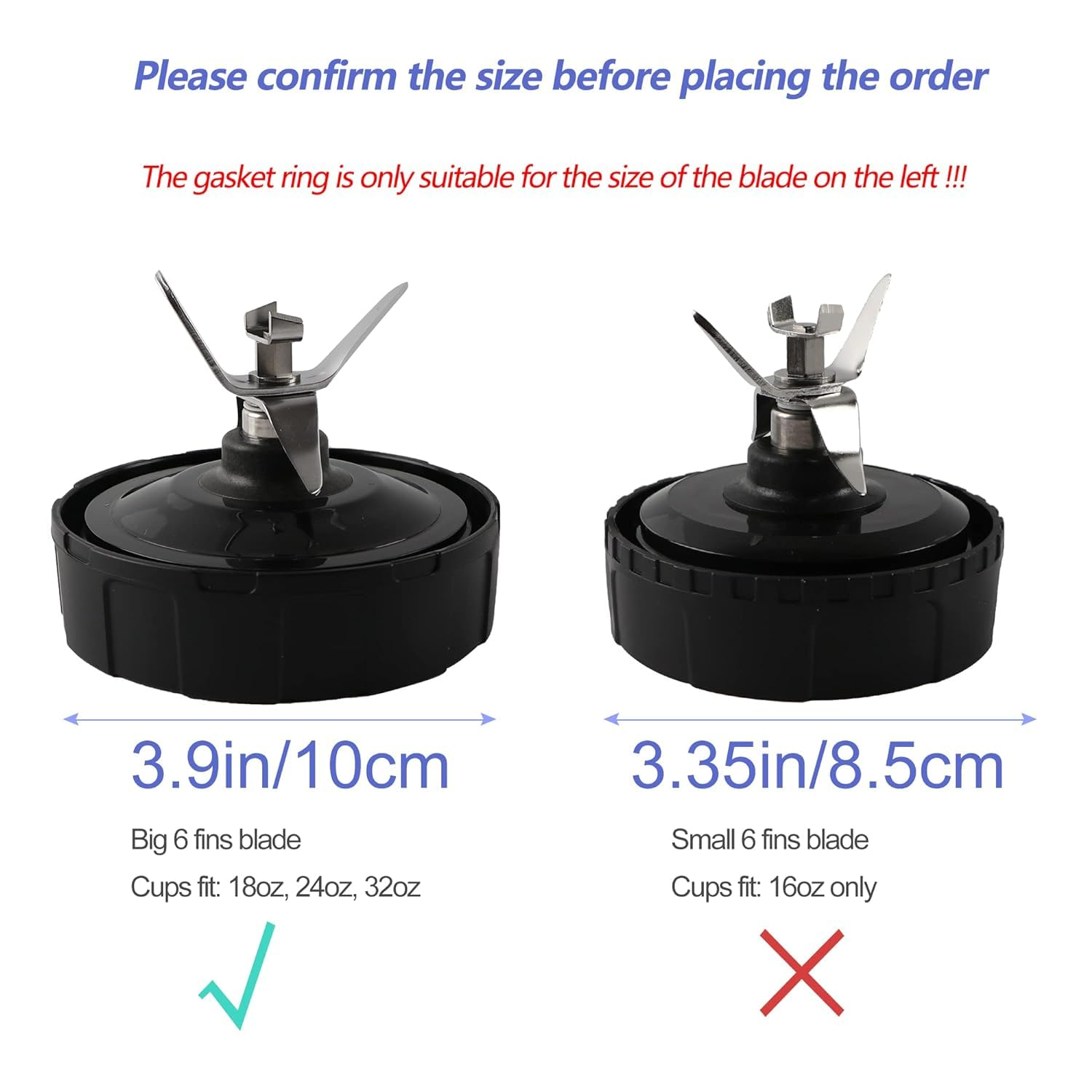 6 PCS Rubber Gaskets, 3.94 Inch 10Cm Leakproof Sealing Gaskets White Rubber O-Ring, Blender Replacement Gasket,Replacement Parts for Ninja Blender BL480 BL680 BL910 CT680 (Compatibility) image number 2