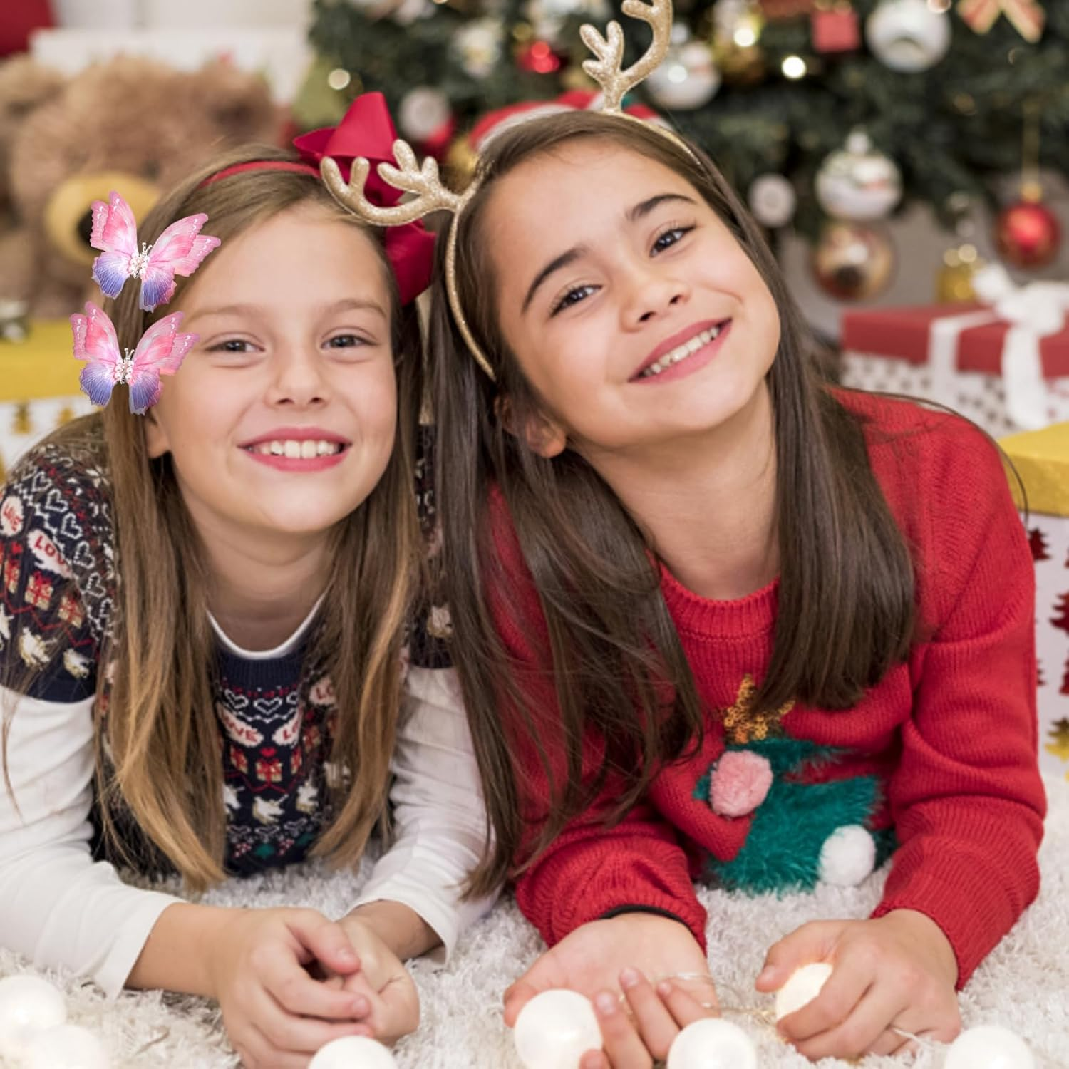 VIKY&reg; Butterfly Hair Accessories Girls, 3D Butterfly Hair Clip, Movable, Glitter Hair Accessories, Children Girls, Butterfly Hair Clip Decoration, Butterfly Clip Set, Hair Accessories for Girls, Women, Children image number 5