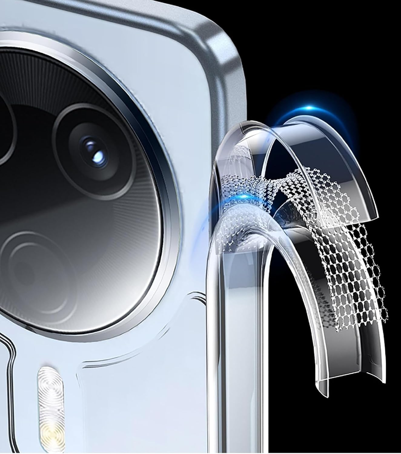 GIOPUEY Magnetic Mobile Phone Case for Xiaomi Poco F7 Ultra Case, Case Compatible with Magsafe, Matte PC Back + TPU Bumper Shockproof Protective Case - Black image number 4