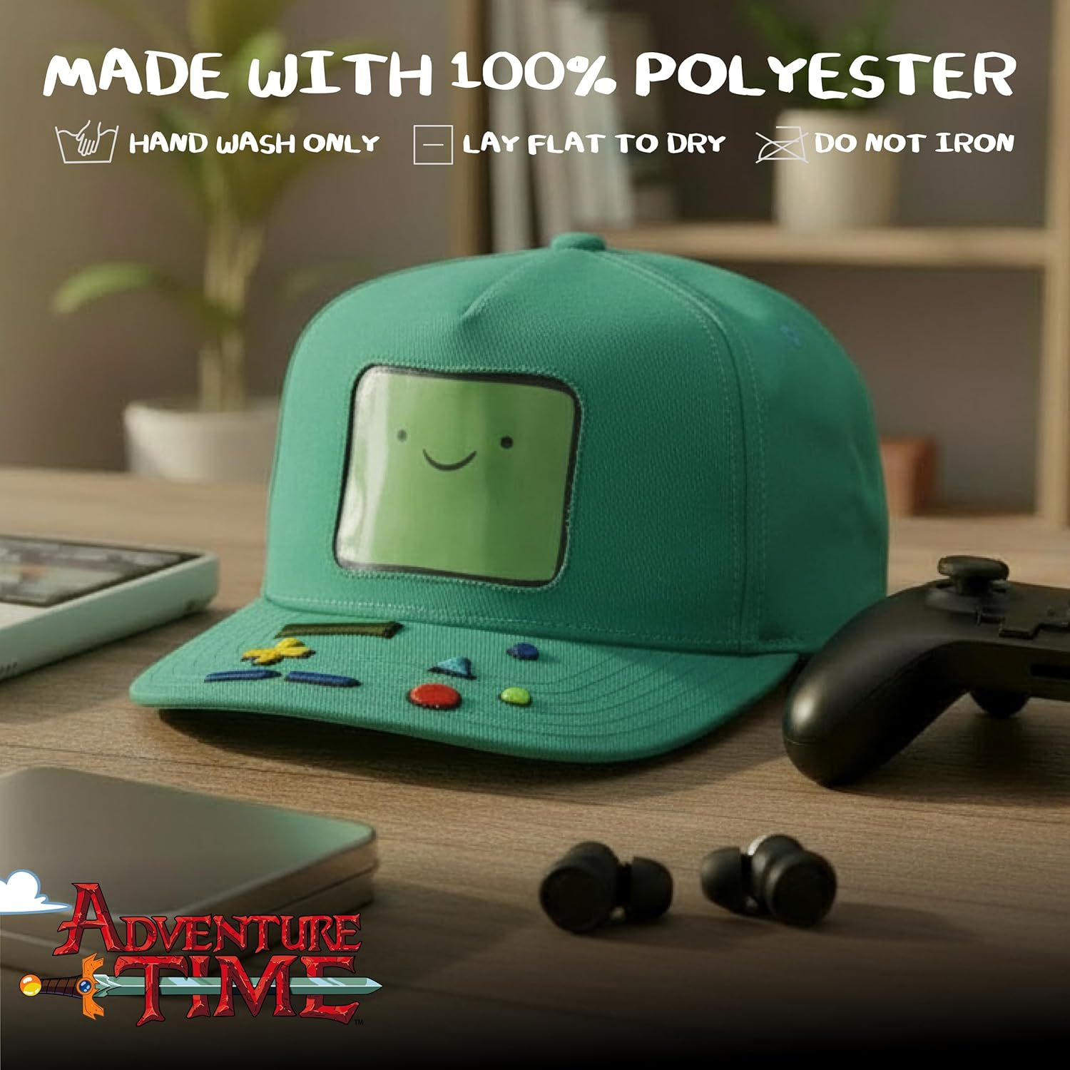 Adventure Time Baseball Cap, Adjustable Snapback Hat with Flat Brim image number 6