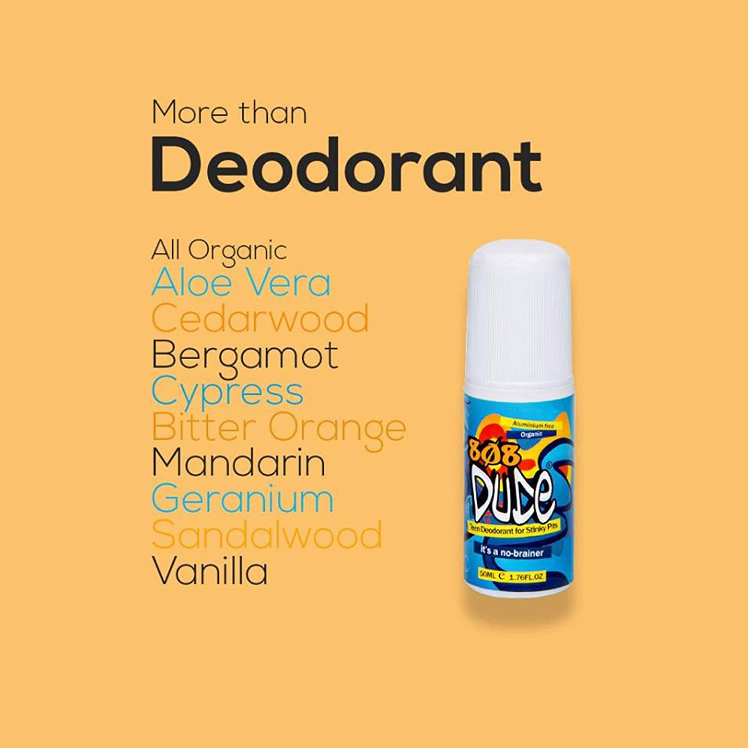 808 Dude Skincare Kit for Teens. Shampoo & Body Wash, Face Wash & Deodorant with Eco-Friendly Cotton Toiletry Bag image number 3