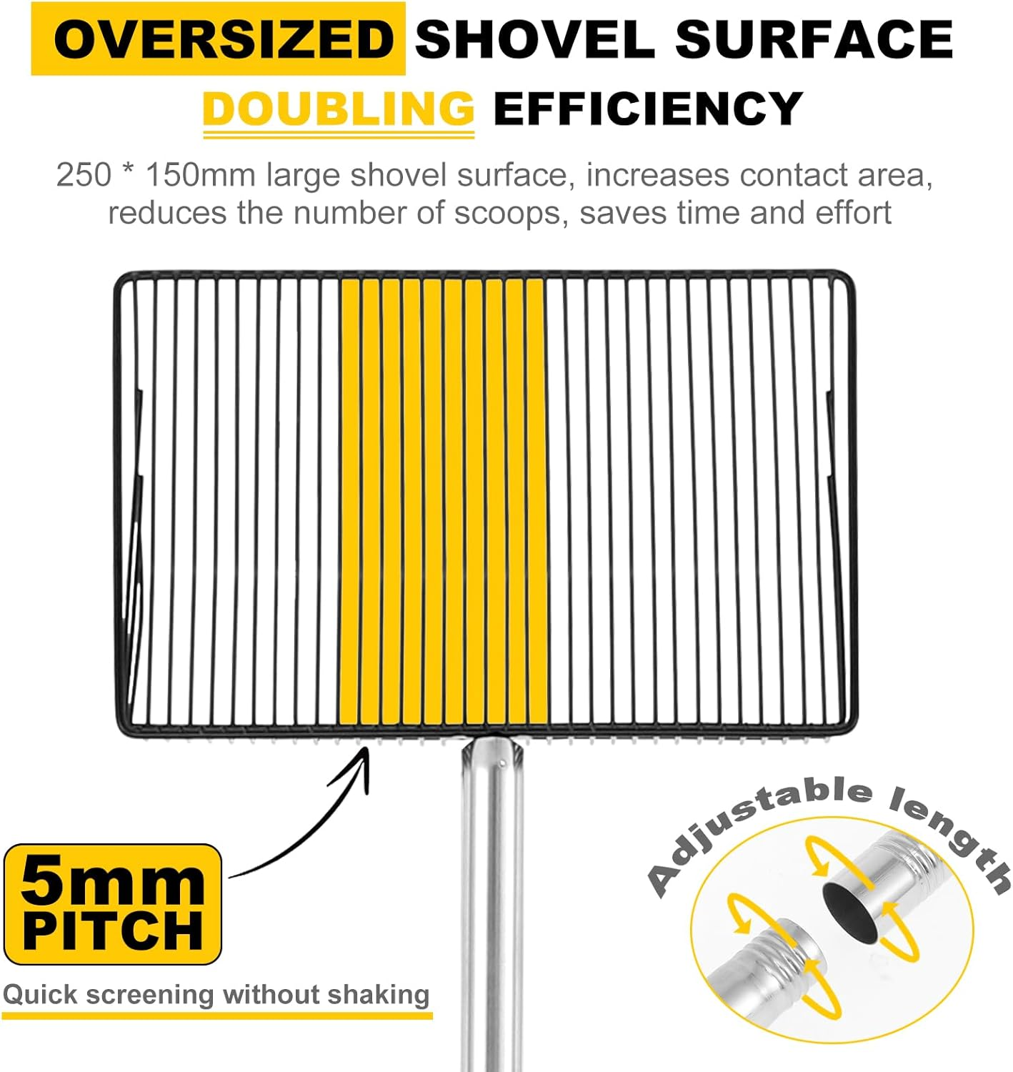 DJAPWPX Chicken Poop Scooper with 54.7 Inch Handle Sturdy Chicken Litter Scooper Removable Chicken Pooper Scooper Efficient Chicken Poop Shovel for Chicken Goat Poop Cat Litter image number 4