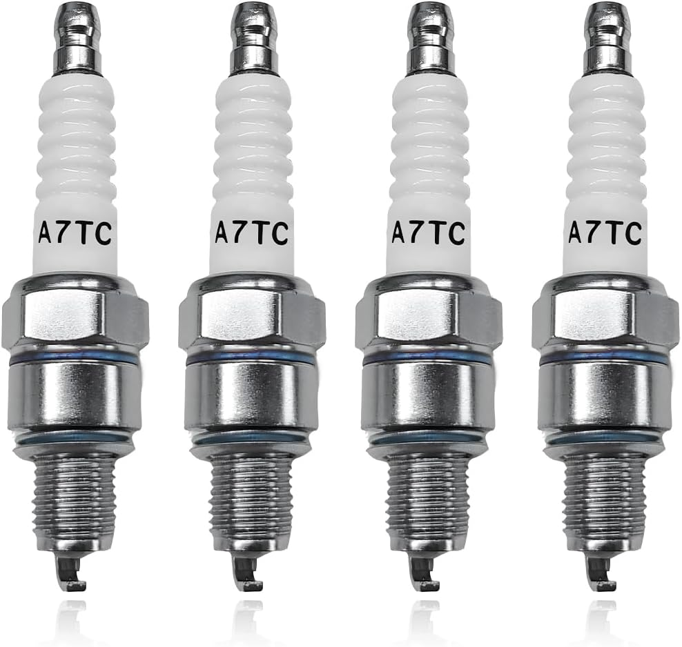 2PCS Spark Plug, A7TC Spark Plug for GY6 50Cc 70Cc 90Cc 110Cc 125Cc ATV Scooter Dirt Bike Moped Go Kart Racing Bike, Spark Plugs A7TC Compatible with C7HA C5HA PZ7HS S102F Z12