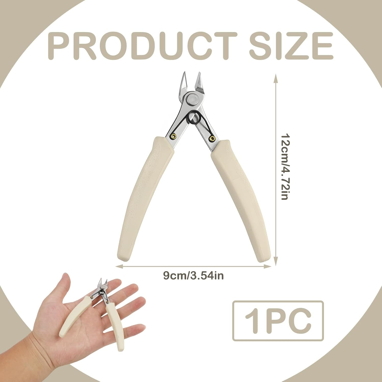 1 X Manicure Nail Clippers, Rhinestone Stitches, Gemstone Removal Cutter, Mini Electronic Side Cutter, Stainless Steel Pliers, Precise Cutter for Model Making, Nail Art, Plastic, Copper Wire, Portable image number 2