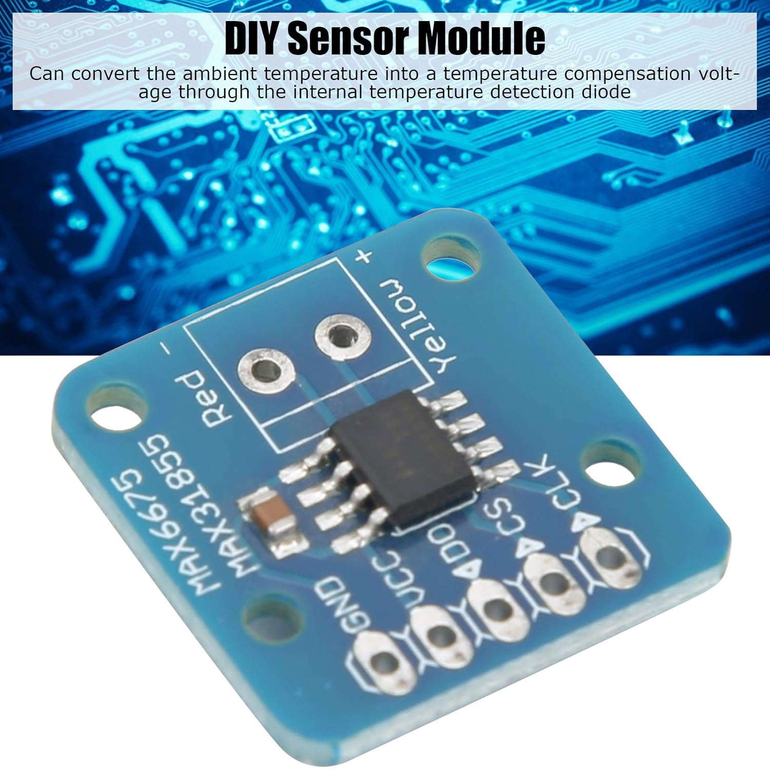 Jectse Thermocouple Temperature Sensor Module with 14-Bit Resolution for High Accuracy, -200&deg;C~+ 1350&deg;C