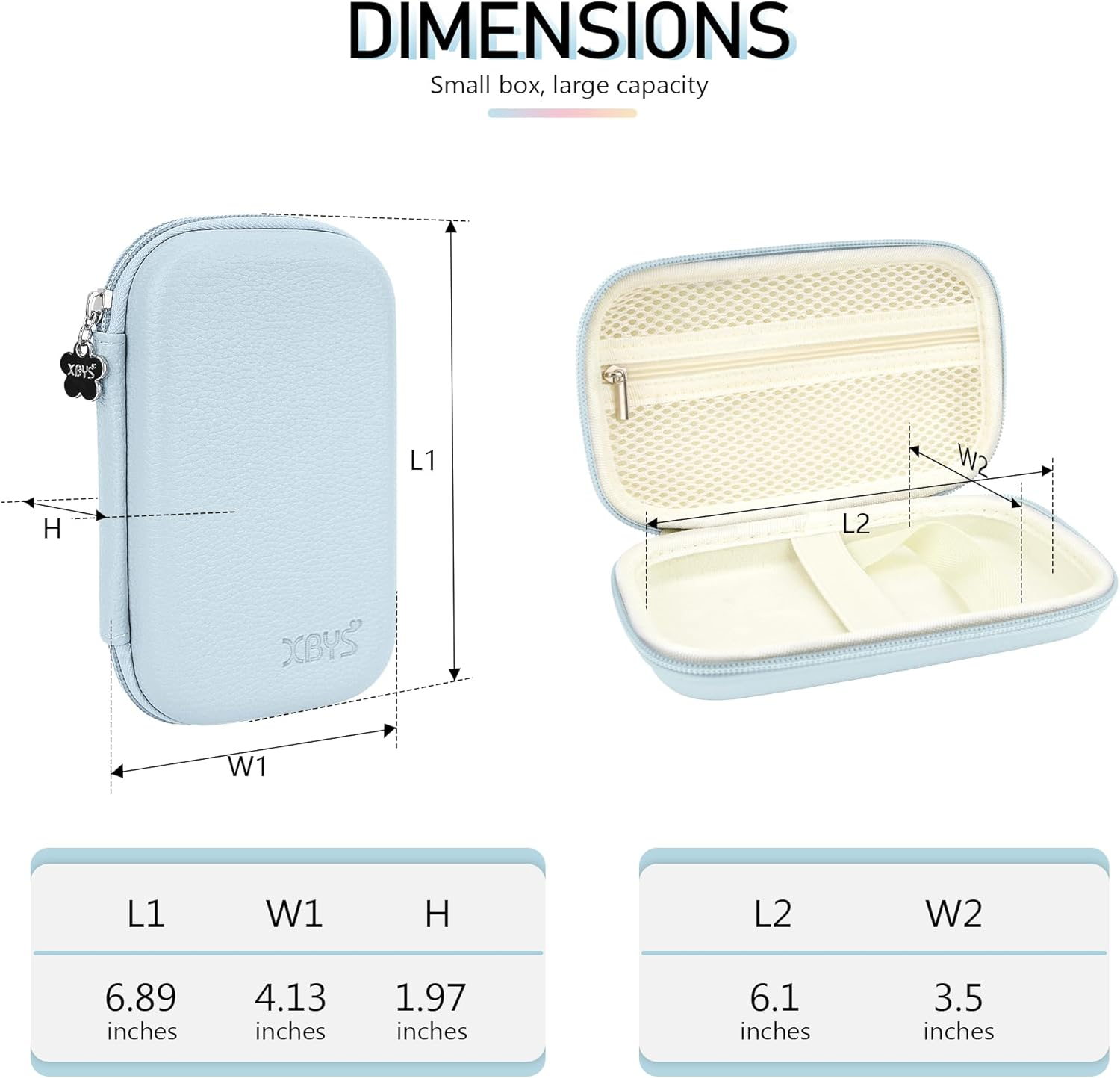 Hard Shell Diabetic Monitor Case, Glucose Meter Kit Storage Organizer, Diabetes Travel Bag for Glucometer, Supplies, Blood Sugar Test Strips, Lancets & Syringes (Blue, Medium) - Blue image number 3