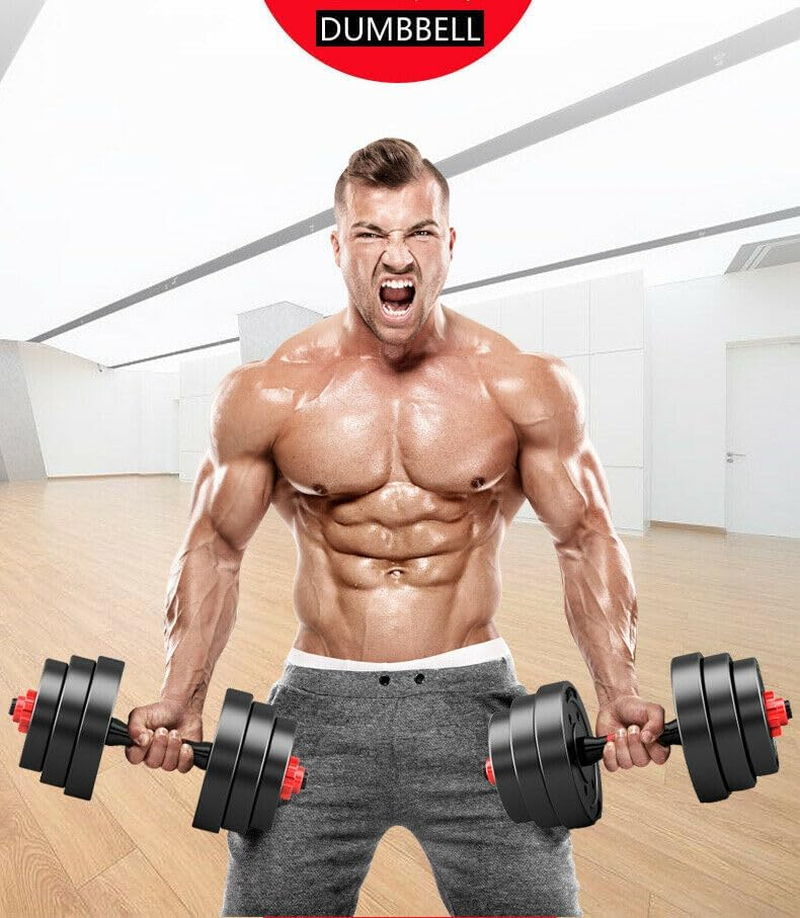 Fitness Master 40Kg Adjustable Dumbbell Set Barbell Home GYM Exercise Weights image number 2