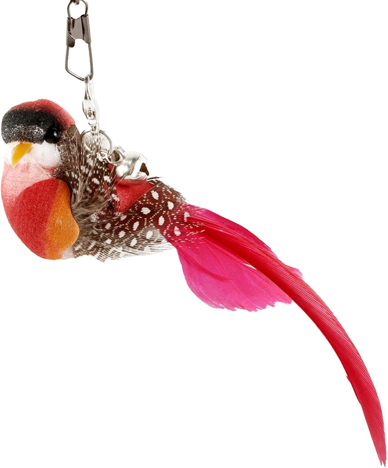 Bird Toy for Cats, Bird Cat Teaser Stick Toy with Bell and Feather, Cat Wand Replacement, Kitten Sticks, Interactive Cat Teaser for Pet Indoor Cats Puchen - Pink image number 4