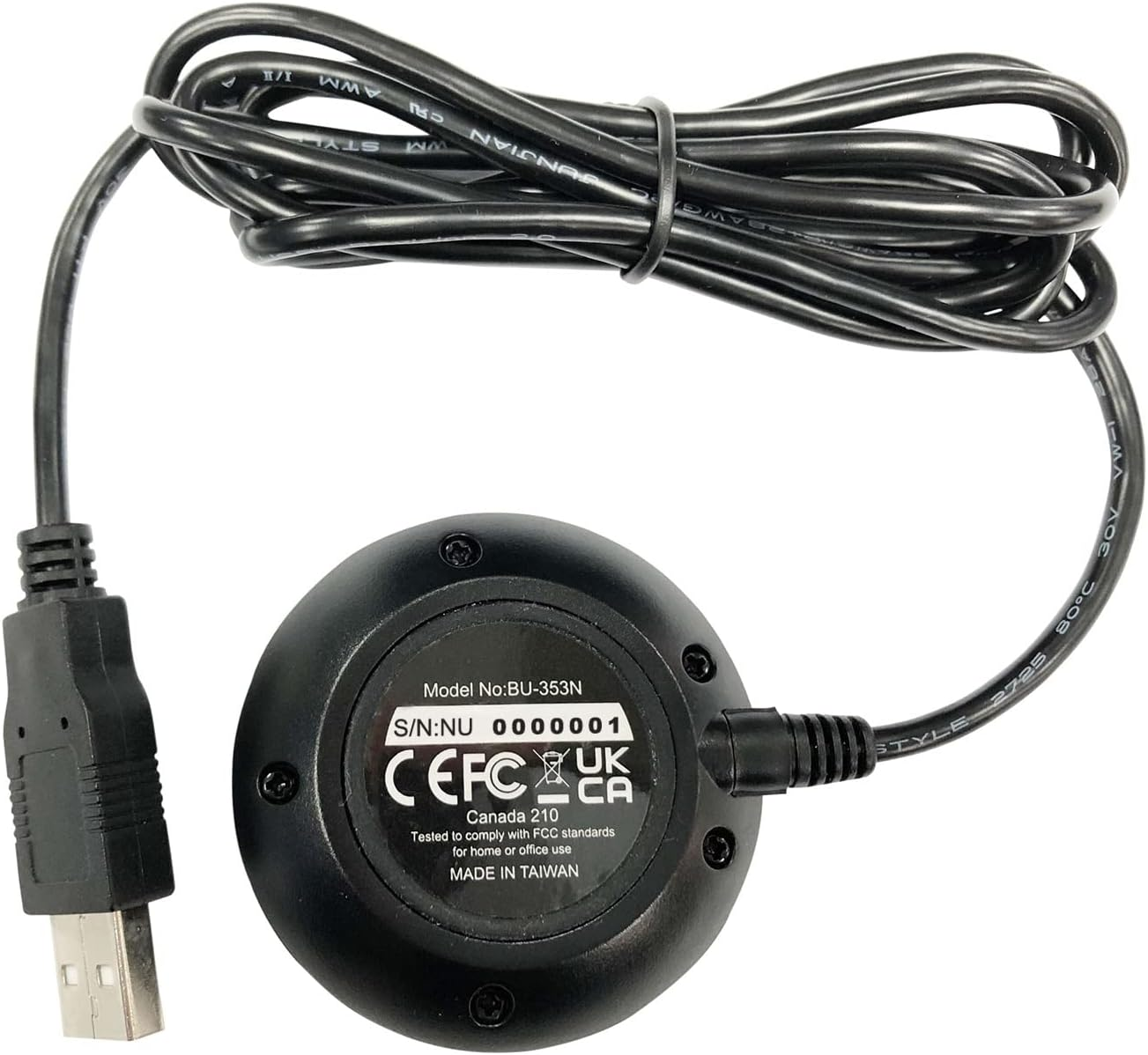 Globalsat BU-353N USB GPS Receiver, Black image number 4