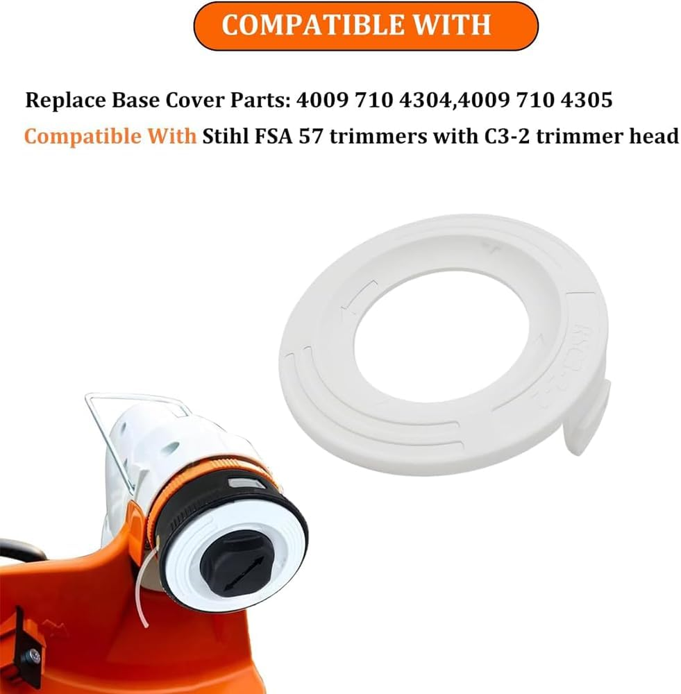 2-Pack FSA 57 Trimmer Head Base Cover Replacement,Compatible with FSE 52 Autocut C3-2 Spool,4009 710 4304 image number 4
