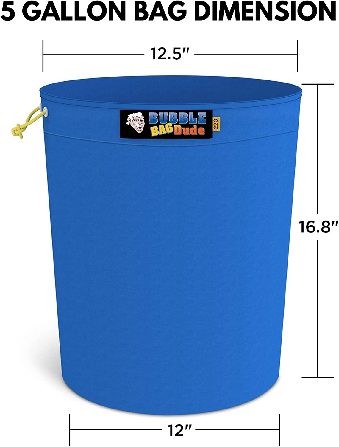 BUBBLEBAGDUDE Bubble Bags 5 Gallon 8 Bag Set Herbal Ice Essence Extraction Bag Kit with 10 X 10&rdquo; (25 Micron) Pressing Screen and Storage Bag image number 4