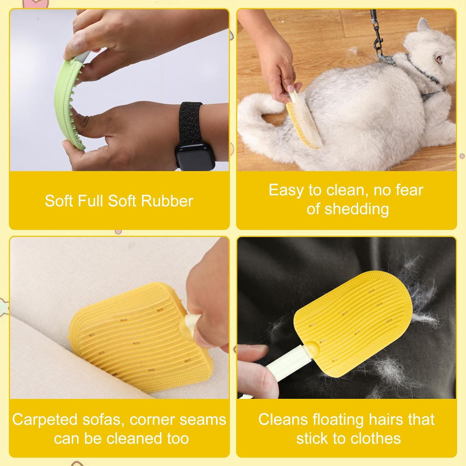 GAROMIA Cat Care Set 3 Pieces Pet Hair Remover Lint Shaver Pet Hair Remover Cat Hair Remover Cat Tongue Comb Clothes Brush Hair Comb Floating Hair for Animal Hair Knitted Carpet