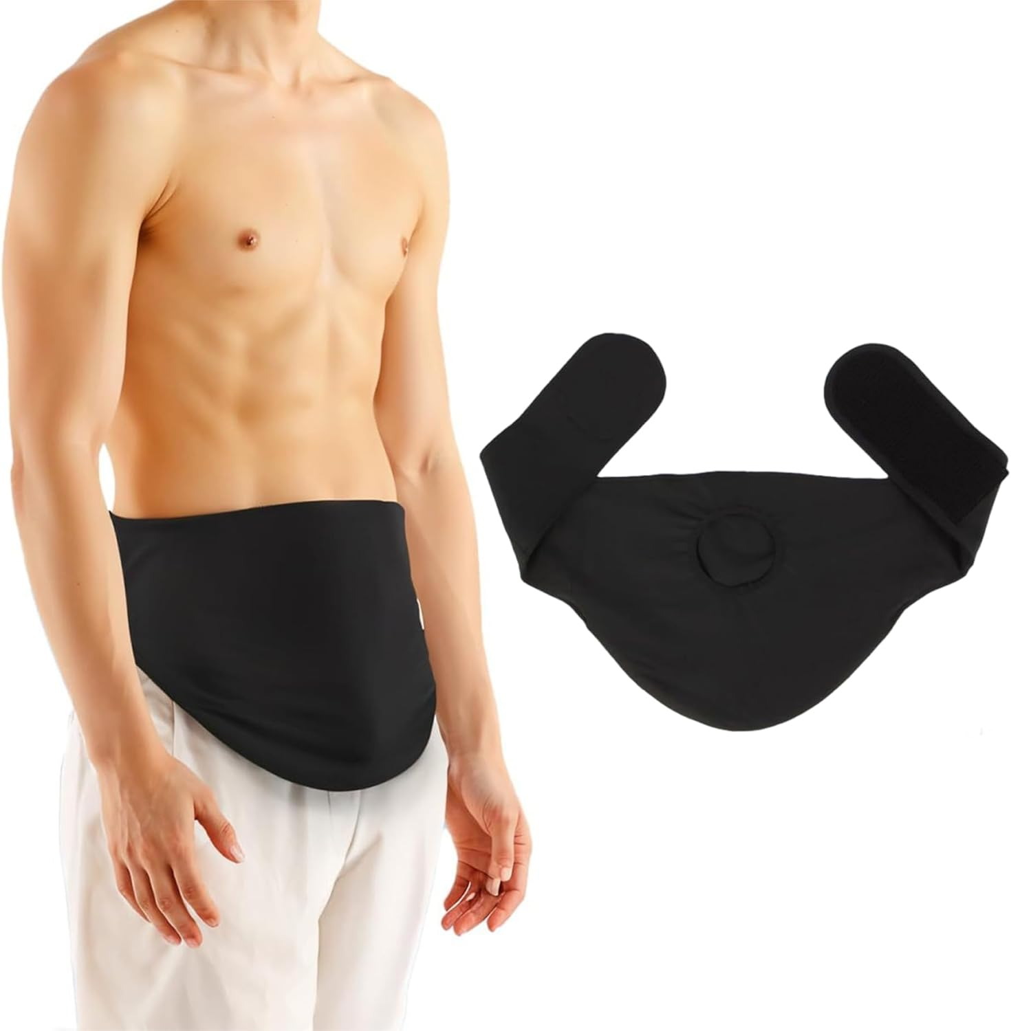 Stoma Bag Covers, Adjustable Stoma Belt, Moisture Wicking Fabric Ostomy Belt, Machine Washable Colostomy Bags for Men & Women image number 2