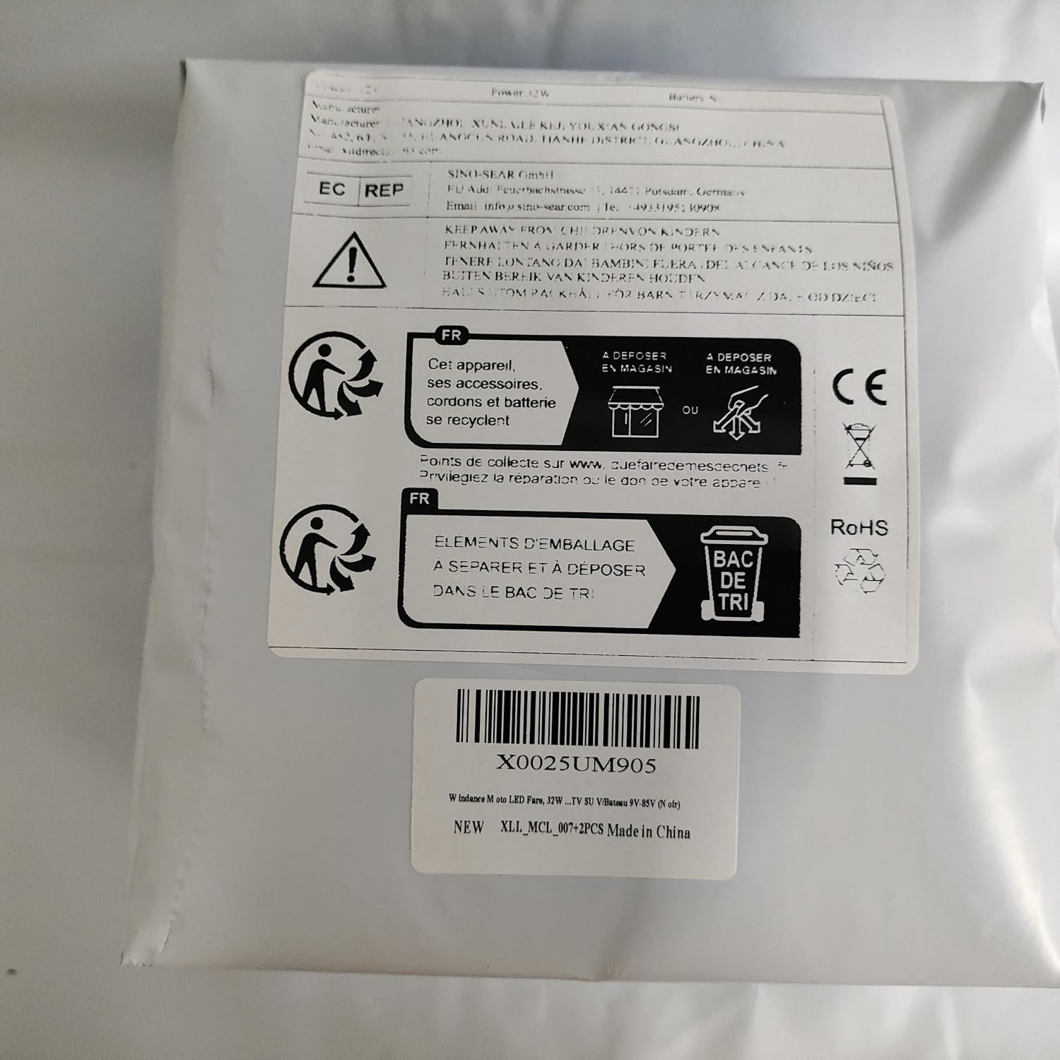 Windance 2PCS Motorcycle LED Headlight,32W 4 Modes Hi/Lo Beam Yellow White 6500K Waterproof Aux Spotlight for Tractor Truck/Atv UTV Suv/Boat 9V-85V (Black2Pcs) image number 3