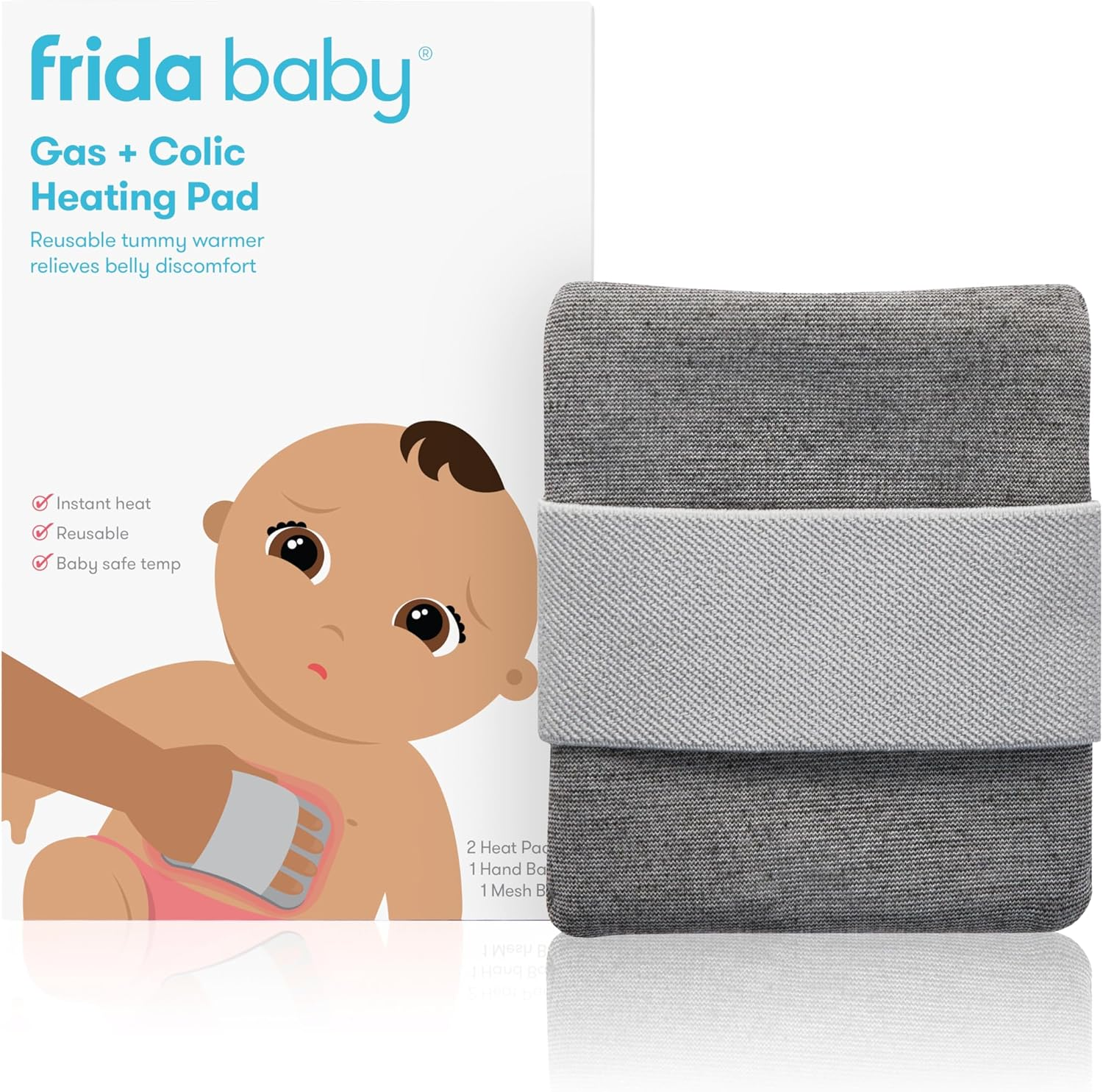 Frida Baby Gas + Colic Heating Pad for Natural Belly Relief by | Gentle Heat to Relax + Soothe Bellies | Instant Tummy Warmer | Soothe Colic Discomfort image number 6
