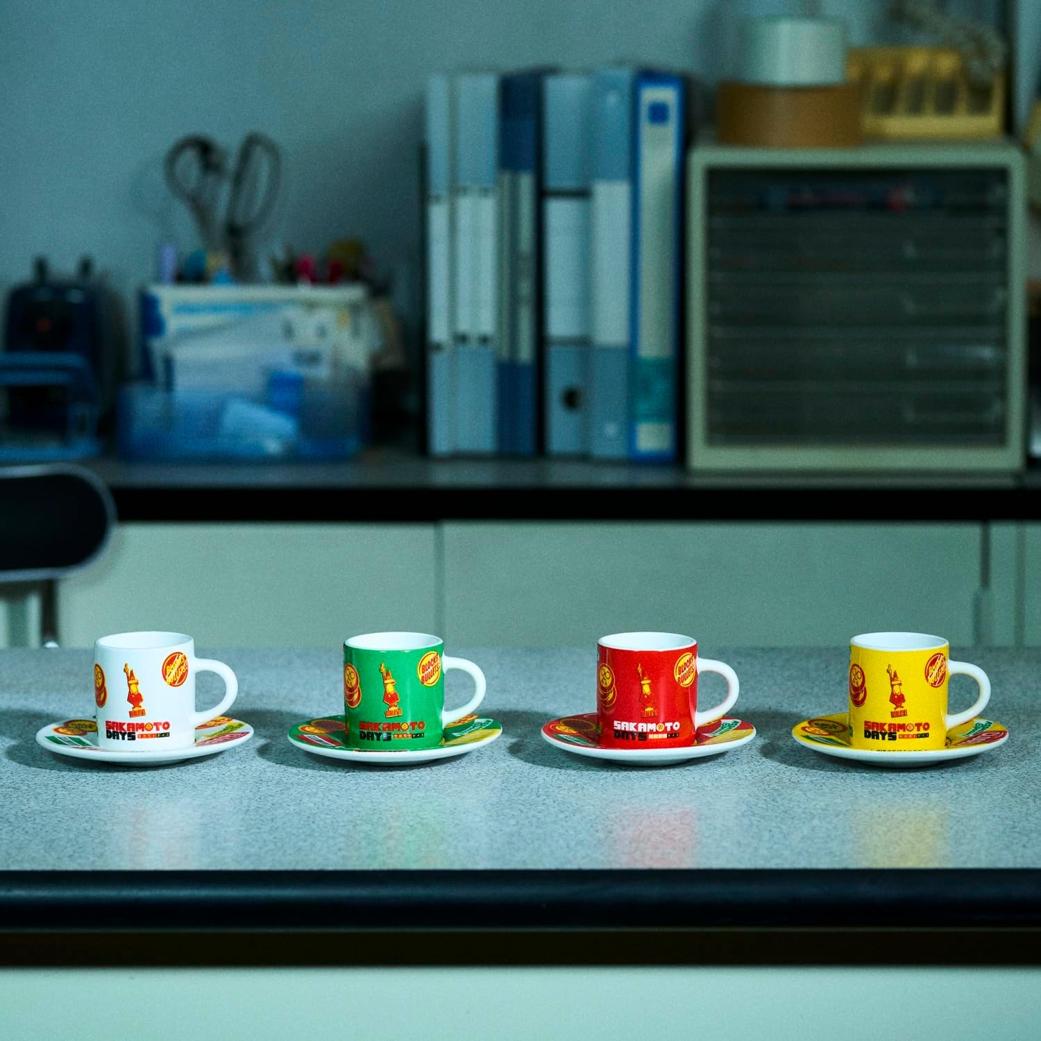 Bialetti - Sakamoto Days Cup & Saucer, Set of 4 Cups and Saucers, Porcelain image number 4