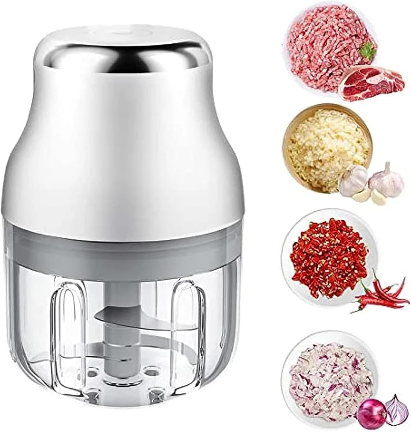 Electric Mini Garlic Chopper, Mini Chopper Food Processor, Garlic Mincer,Fusible Volume Iron-On Fleece | 15M X 90Cm (250Ml) -5 image number 2