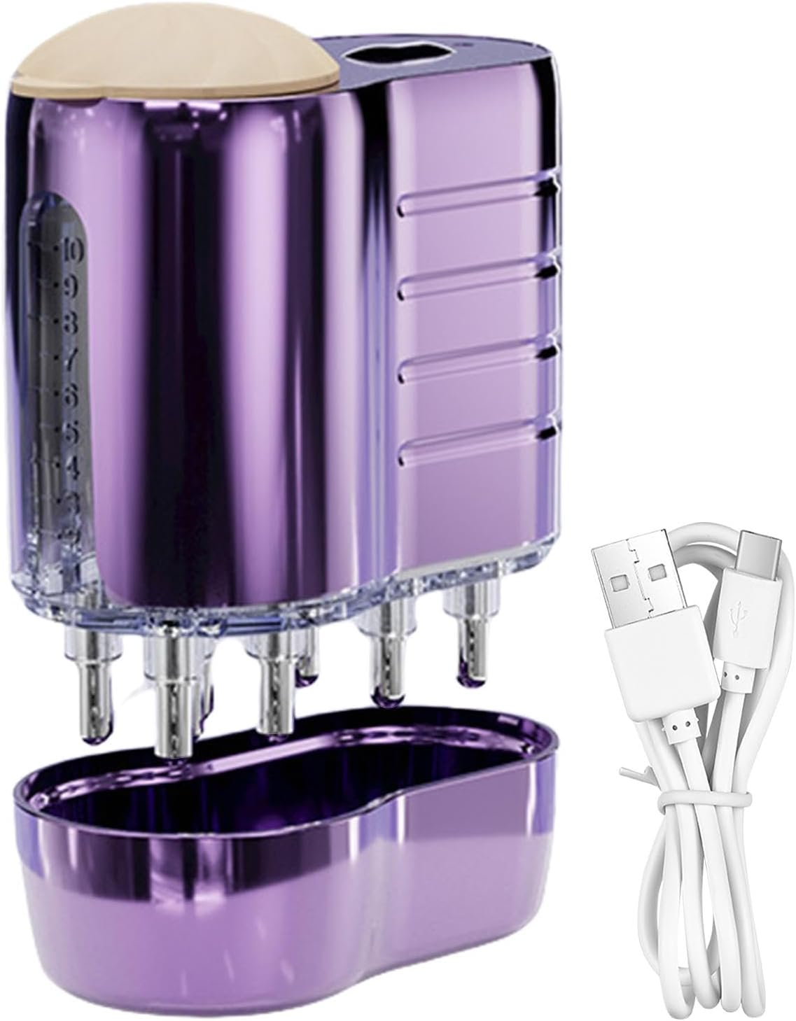 Electric Hair Oil Applicator Bottle with Red Light, Electric Scalp Massager for Hair Growth, Travel Microcurrent Scalp Massager with 3 Modes, Hair Loss Treatments for Women