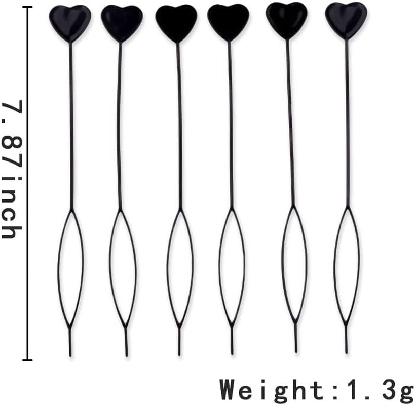 Hair Beads Tool for Braid for Girls Women Beaded Hair Braiding Tools Quick Beader for Hair Braids Bead Feeder for Hair 6Pcs image number 4