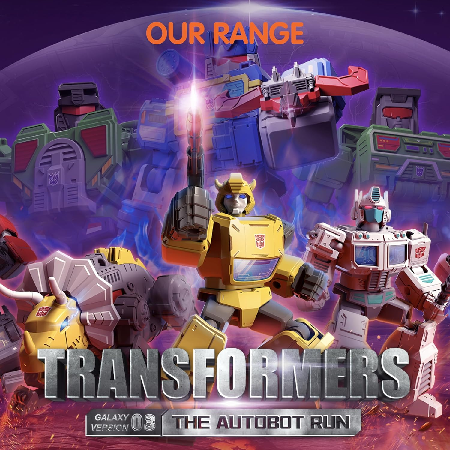 Blokees Officially Licensed Transformers Luminous Action Figures, Transformers Galaxy Version 03 - the Autobot Run (Blind Box) Figures-Set