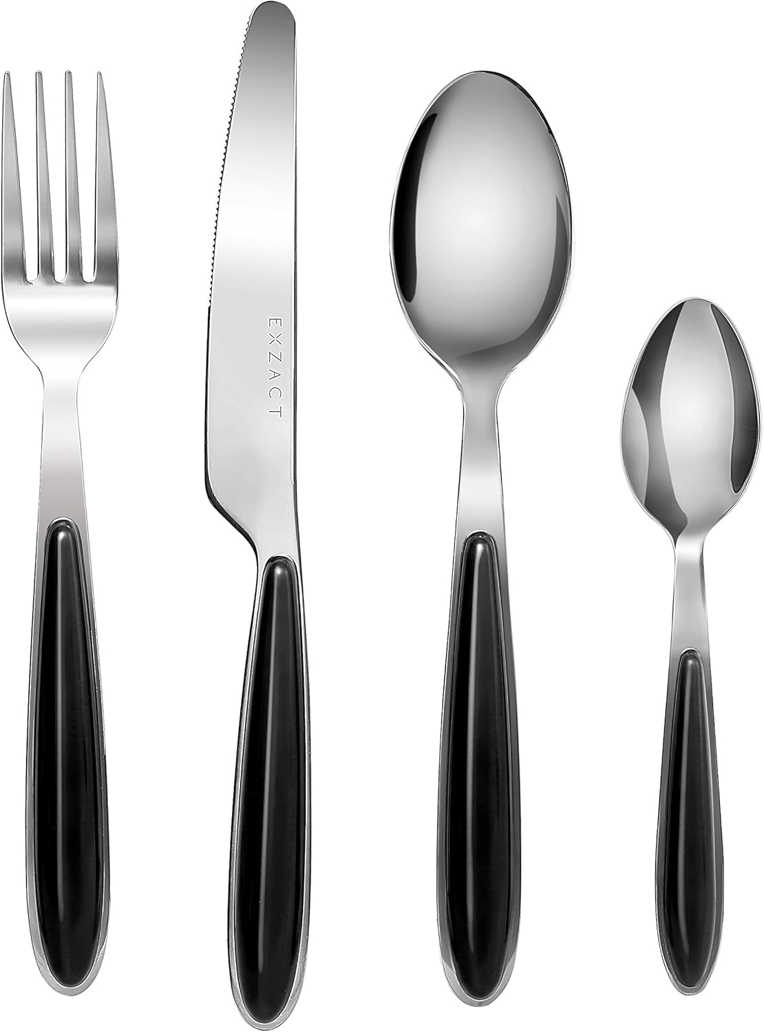 Exzact Vintage Cutlery Set 24Pcs Antique Cream Handles/Flatware Stainless Steel with Ivory Coloured Detailed Handles, Traditional Elegant Vintage/Antique Style