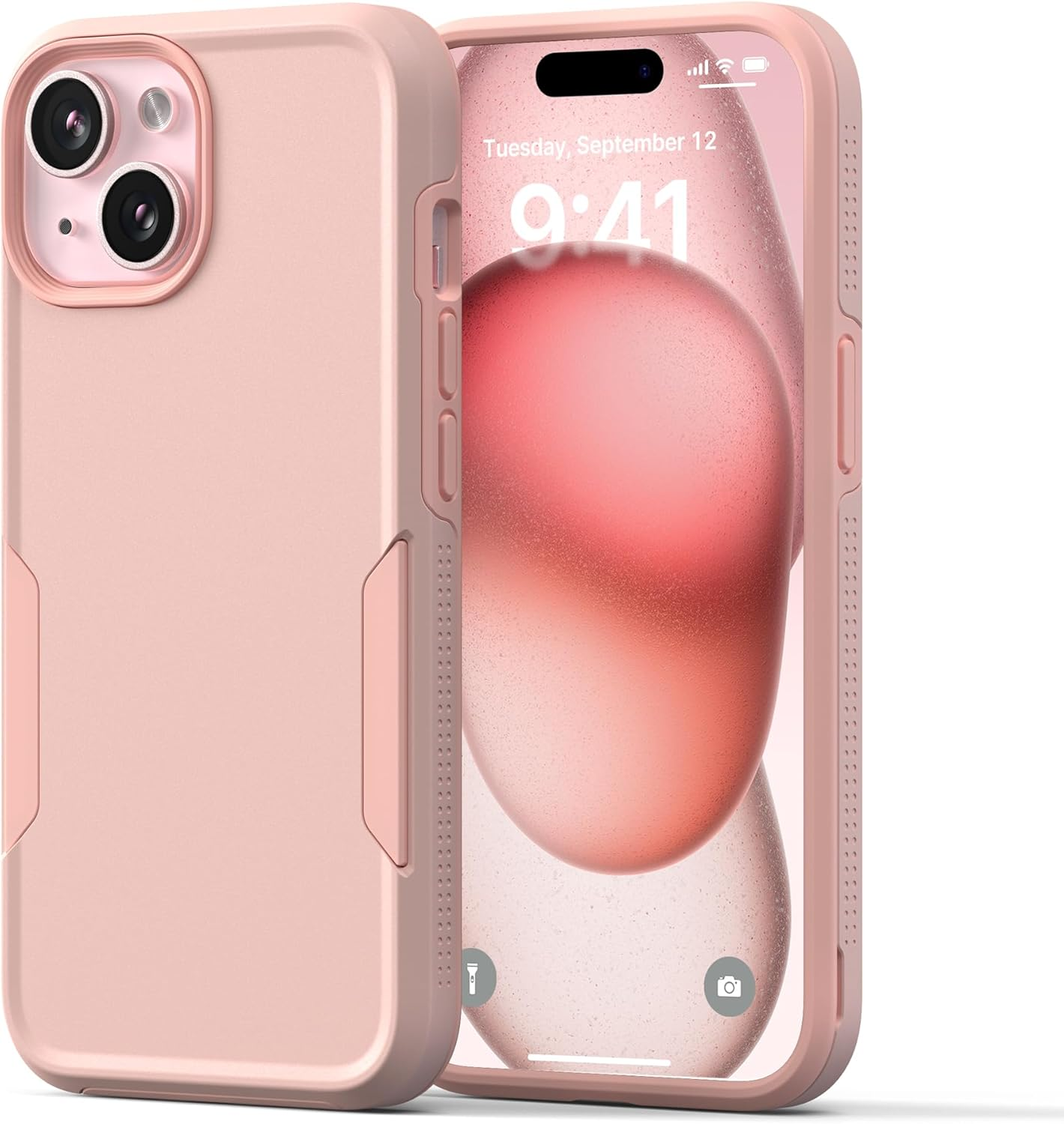 NTG【2023 New Designed for Iphone 15 Case, Heavy-Duty Tough Slim Shockproof [Military Grade Protection] Phone Case for Iphone 15 (6.1 Inch), Black