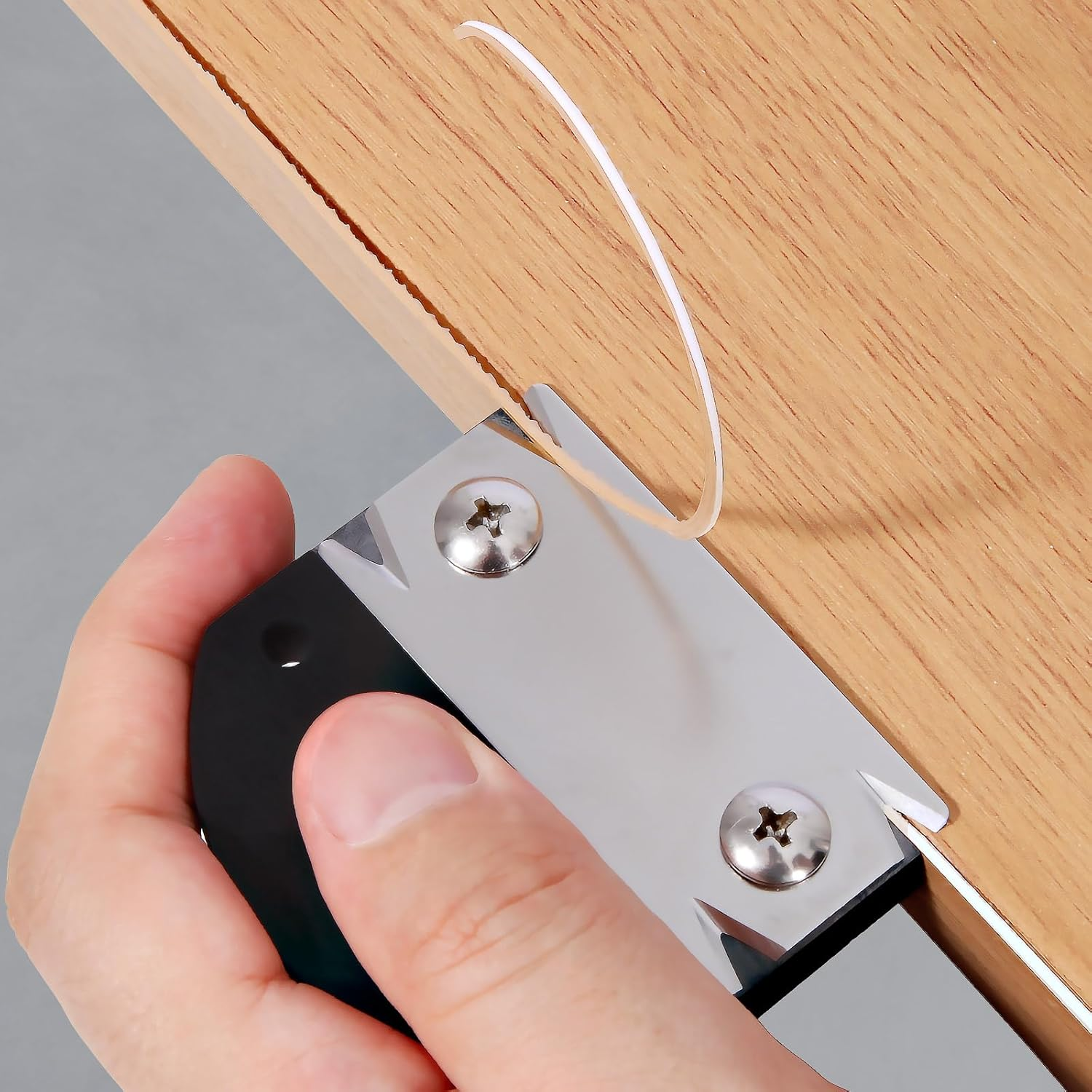 Feabolee Edge Banding Trimmer & Cutter - 2025 Upgraded, Stainless Steel & Plastic, Includes Hanging Strap, for Wood|Pvc|Abs|Veneer image number 3