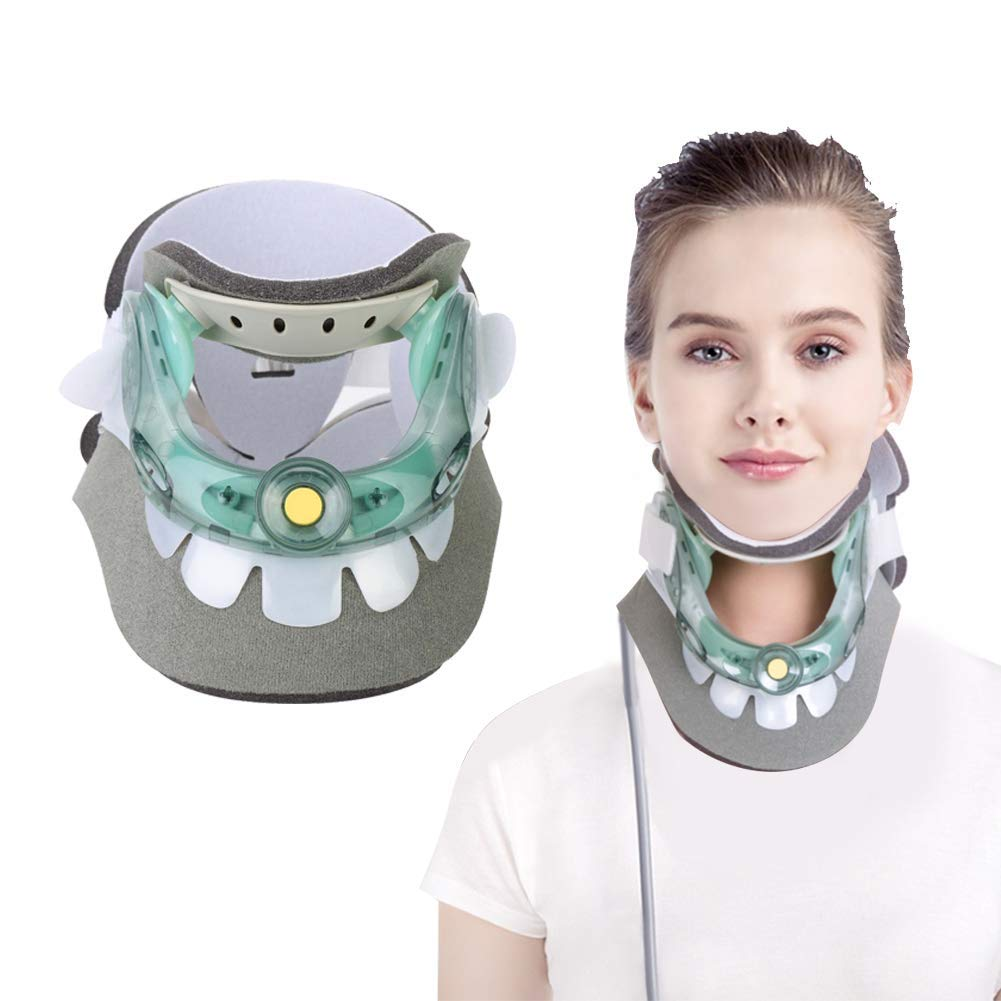 APEXORIGIN Cervical Traction Device, Cervical Collar for Neck Brace Support, Lightweight & Adjustable Cervical Neck Traction Device for Home Use, Neck Pain & Tension Relief (Gray) image number 1