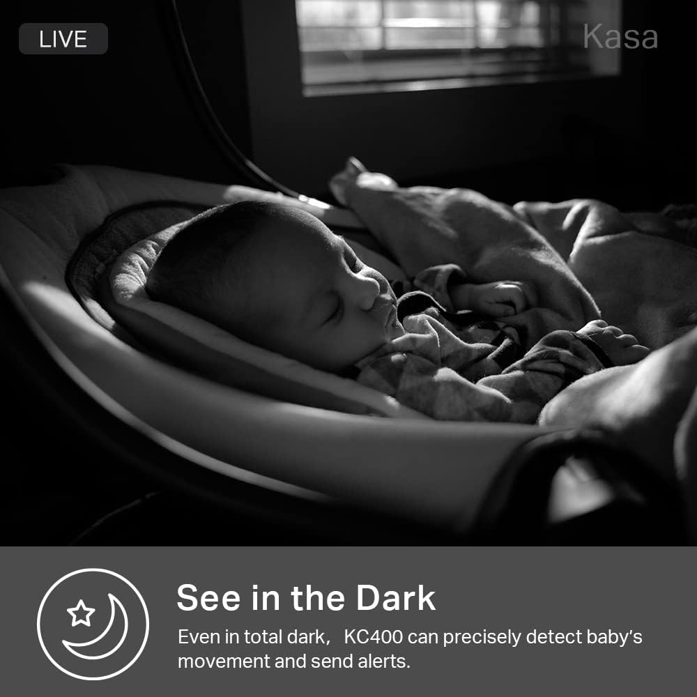 Kasa Smart 2K Security Camera for Baby Monitor, 4MP HD Indoor Camera for Home Security with Motion Detection, Two-Way Audio, Night Vision, Cloud&Sd Card Storage, Works with Alexa&Google Home (KC400) image number 5