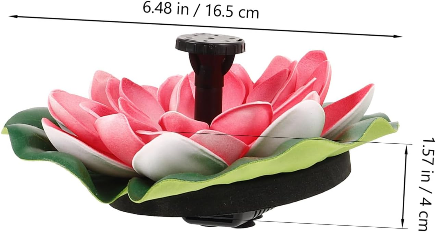 TEHAUX Solar Powered Floating Lotus Fountain for Garden Decor Outdoor Water Feature with Energy-Saving Pump Automatic Operation for Pools and Landscape Water Gardens image number 1