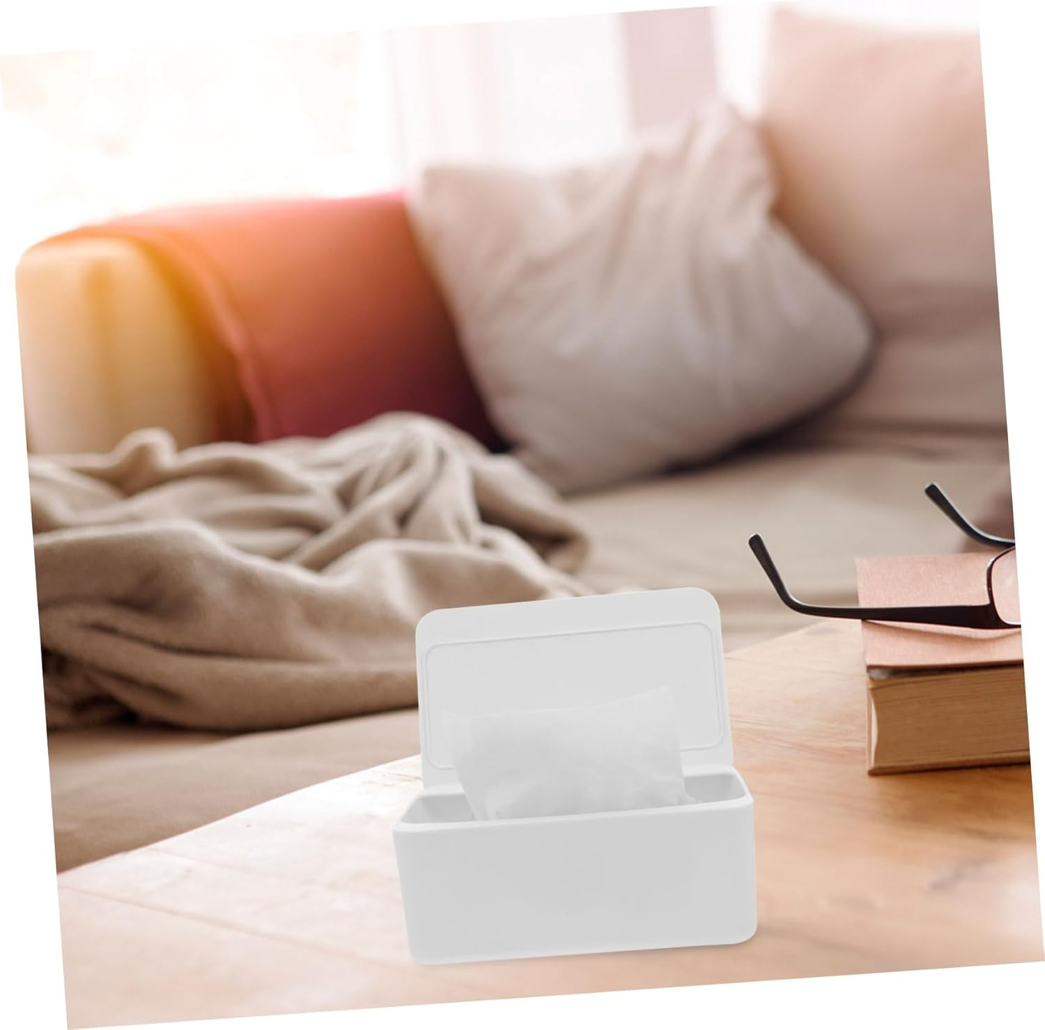 Wipe Container Case Refillable Wet Tissue Storage Box Wipes Dispenser for Bathroom Kitchen Office Easy Access Fresh image number 6