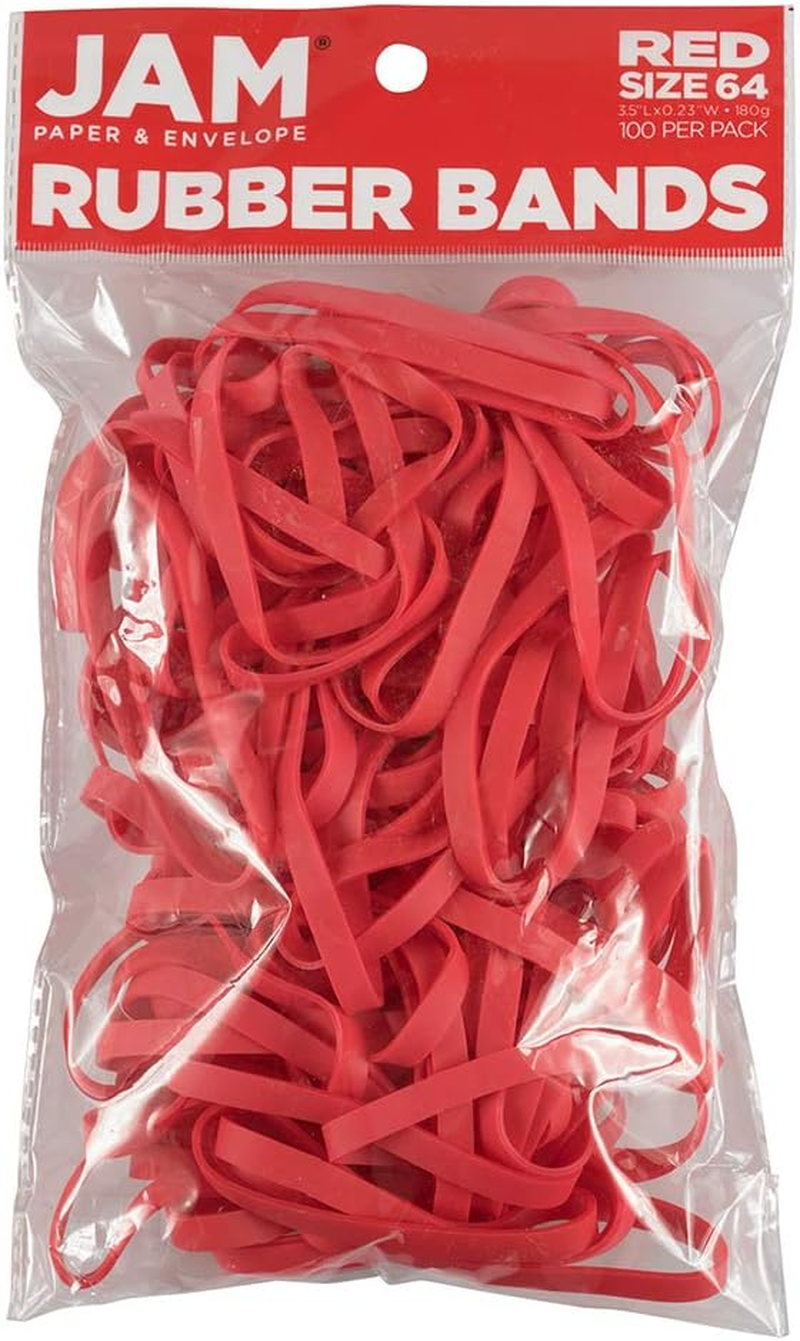 JAM PAPER Durable Rubber Bands - Size 64 - White Multi-Purpose Rubberbands - 100/Pack image number 7