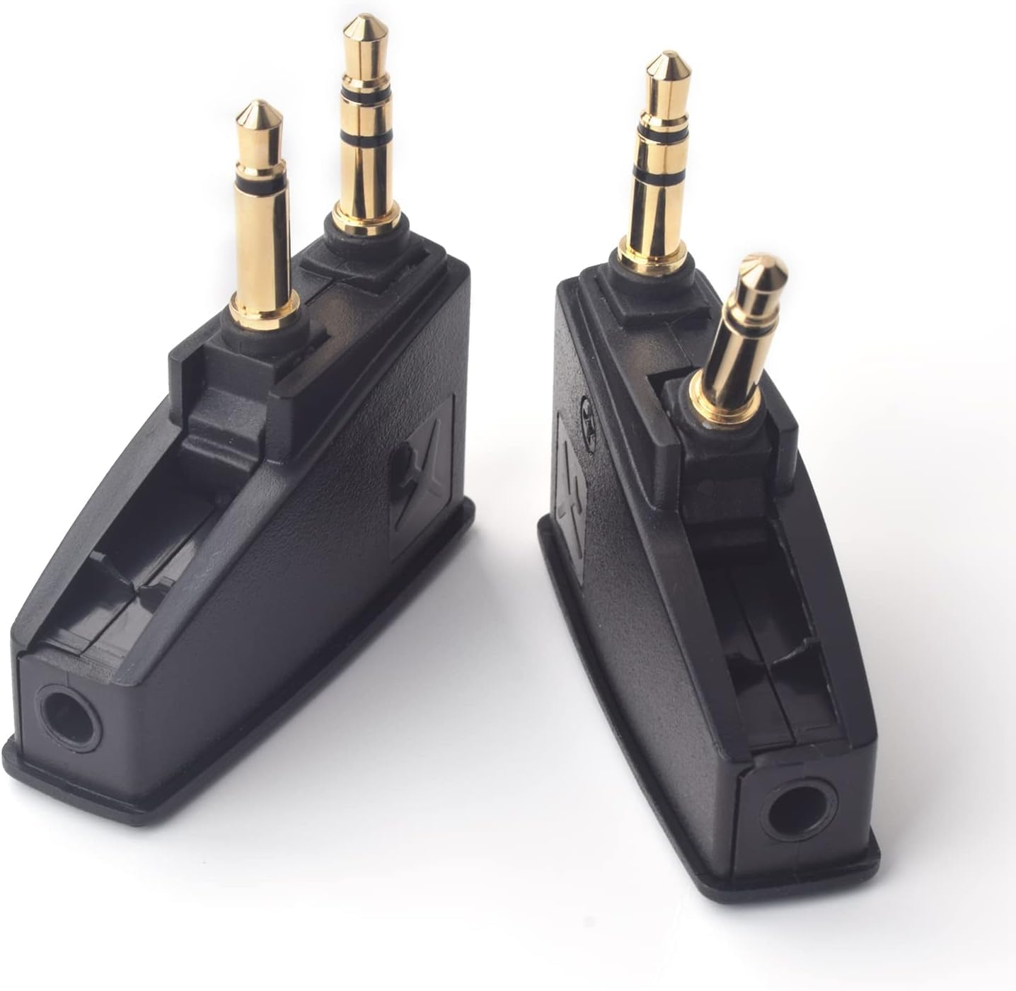 2 Packs QC35 II Airplane Adapter Audio Stereo Jack Compatible with Bose Quietcomfort 2 QC3 QC15 QC25 QC35 QC45 Soundlink Soundlinkii AE2 Ae2I AE2W and More Headset with 3.5Mm Golden Plated Jack Plugs image number 4