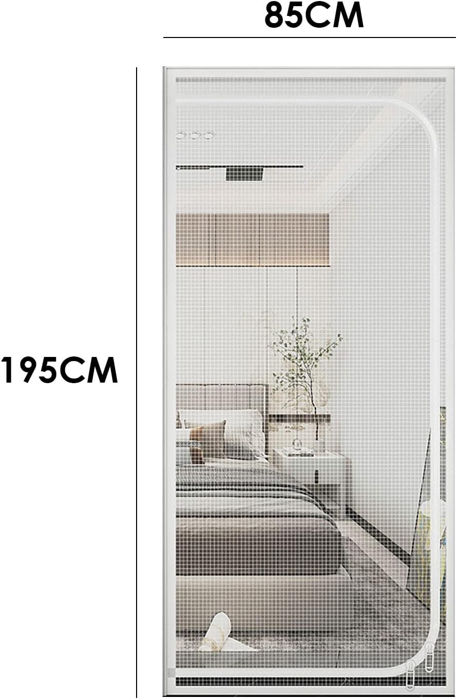 SOONHUA Pet Screen Door with Zipper for Living Room Kitchen Bedroom Patio Dog Cat Scratch Resistant