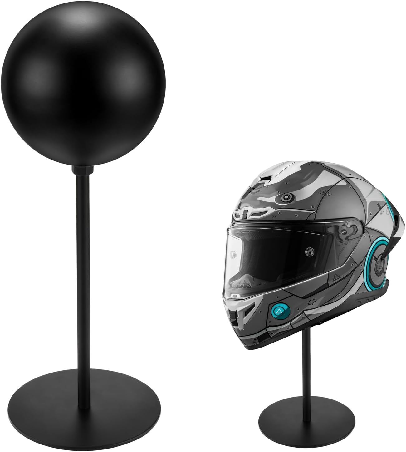 Helmet Stand Metal, Rotation Metal Stand Desktop Hanger Rack Helmet Stand Display for Motocycle Helmet, Caps,Hat, and Rugby Helmet(4Pack)