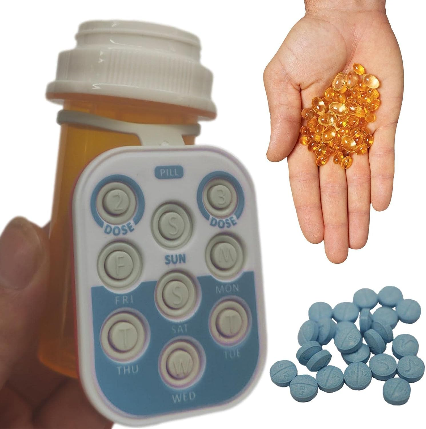 Medication Aids - Reusable Medication Reminder Tracker for Feed Pill - Health Medication Tracker & Pill Reminder Visual Reminder Perfect for The - Pink image number 6