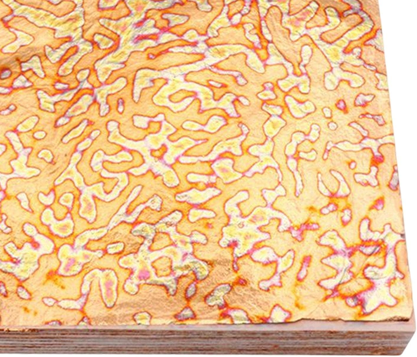 Colaxi Variegated Gold Leaf Sheets Decoration Patterned 50 Sheets Multipurpose Colored Imitation for Makeup Handcrafts Paintings Home Furniture , Style A image number 1