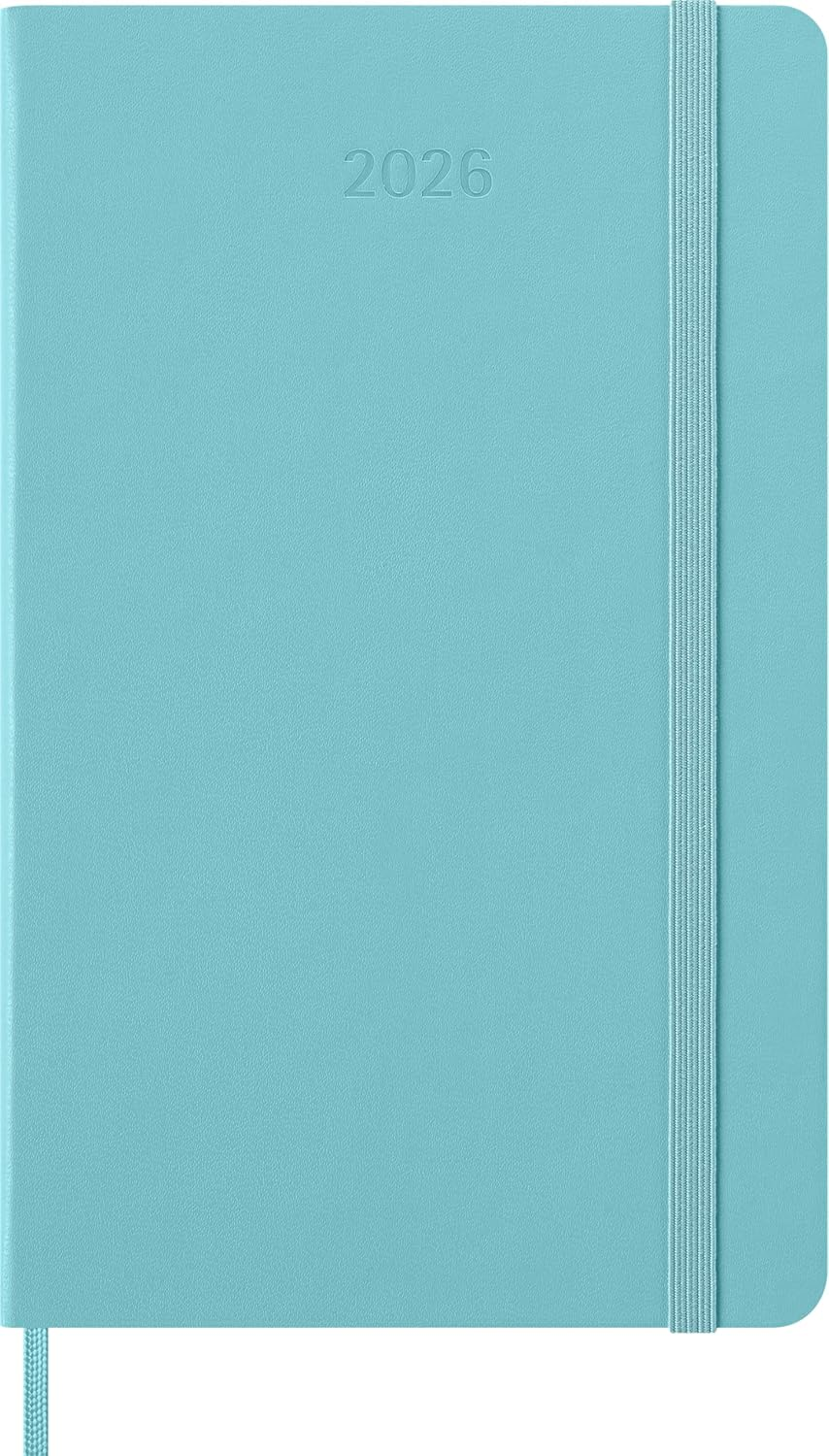 Moleskine - 2026-12 Month Weekly Notebook Hard Cover Diary - Large - Aquamarine image number 1