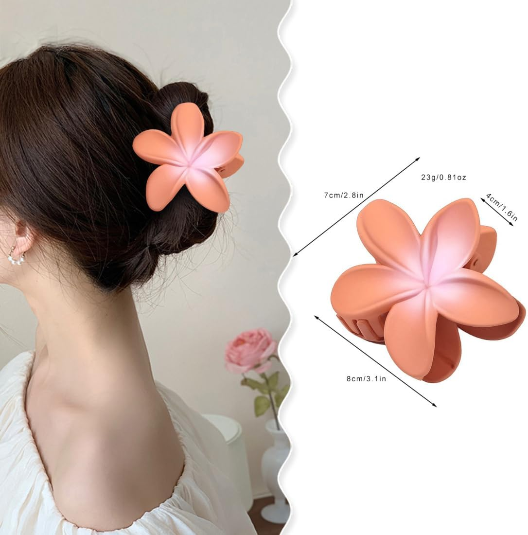 Wambere Pack of 1 Women'S Flower Hair Clips, Flower Hairpin, Hair Clips, Claw Clip, Non-Slip Plastic Hair Pin, Hair Clips, Headwear, Hair Accessories for Women and Girls for Daily Wear, Green image number 4