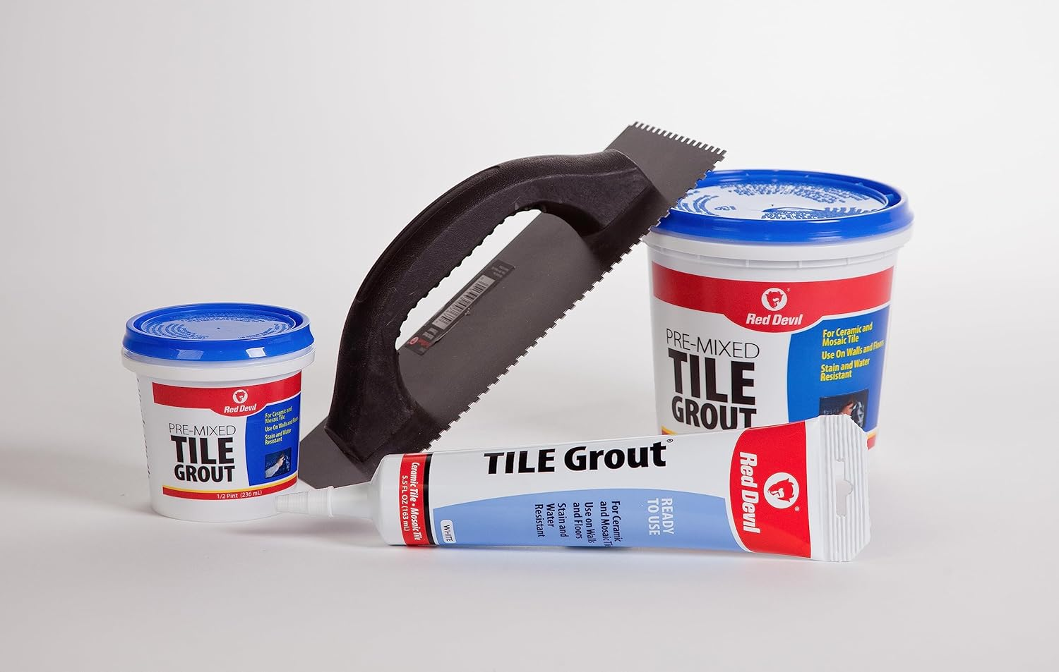 Red Devil Pre-Mixed Tile Grout Squeeze Tube 163 Ml, White image number 3